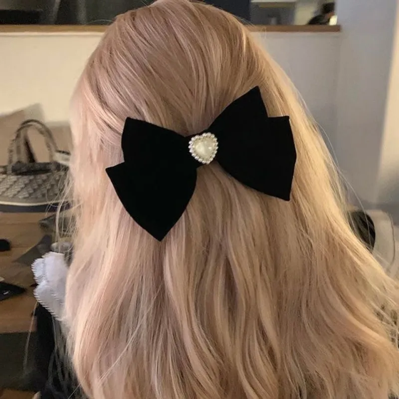 LORELEI HAIR BOW (BLACK) sold by Lemon Heaven