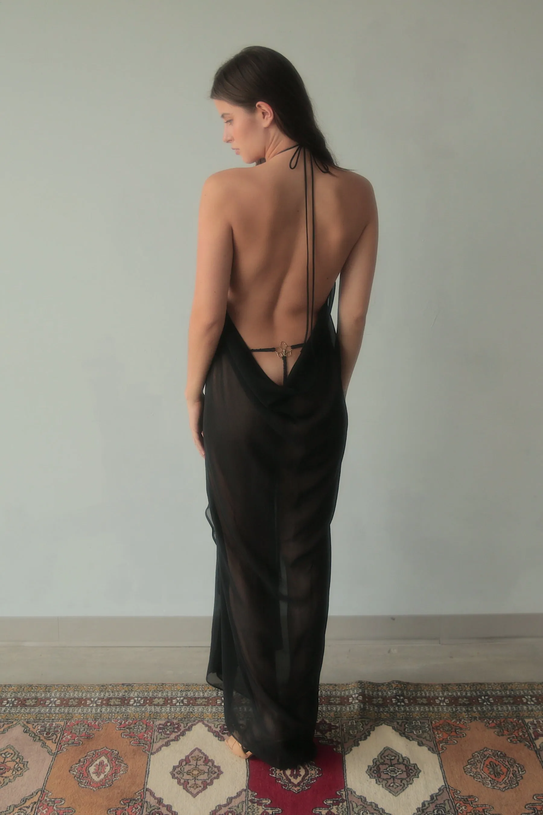 Silk Halter Dress sold by Kat Zarra product image thumbnail 3