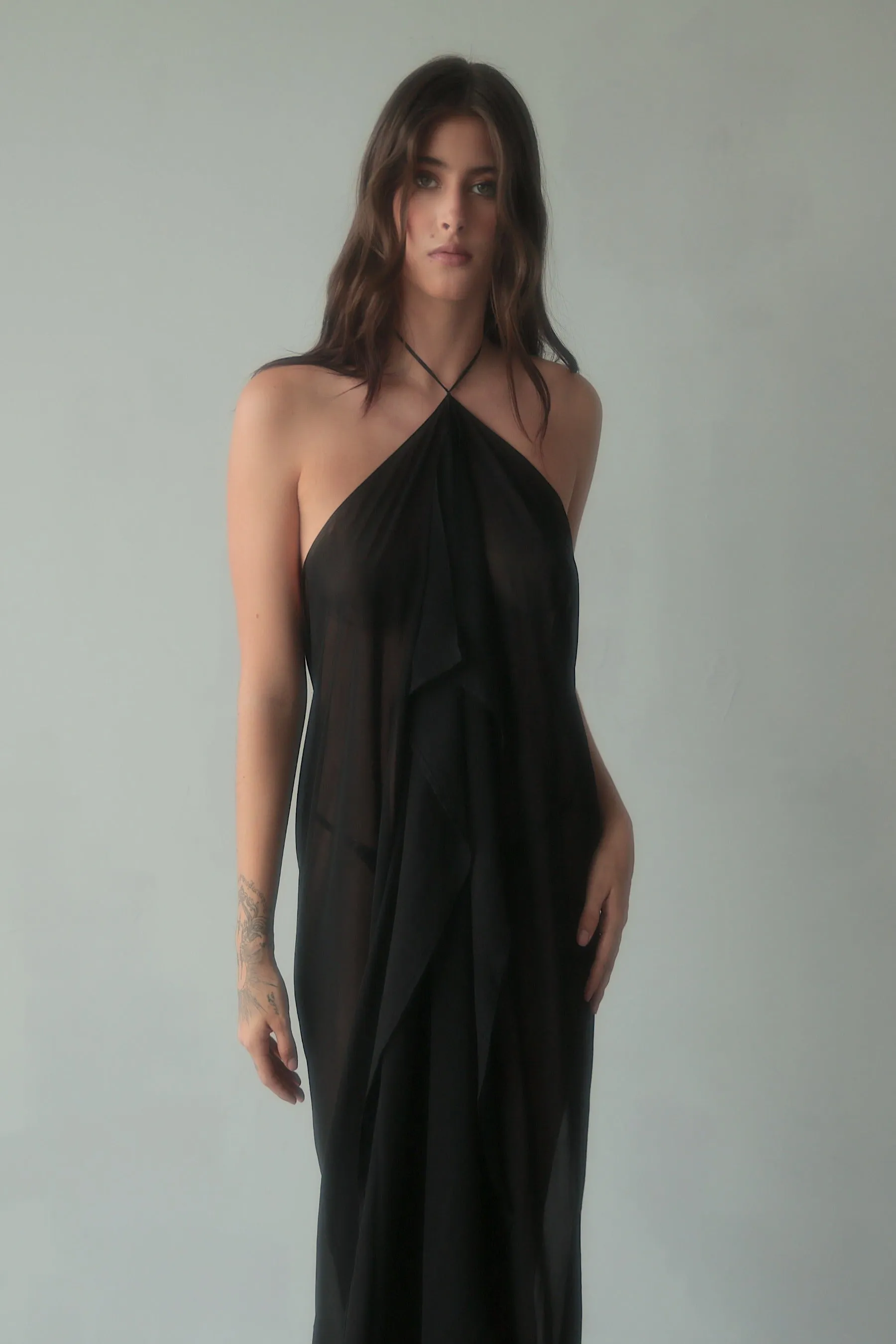 Silk Halter Dress sold by Kat Zarra product image thumbnail 4