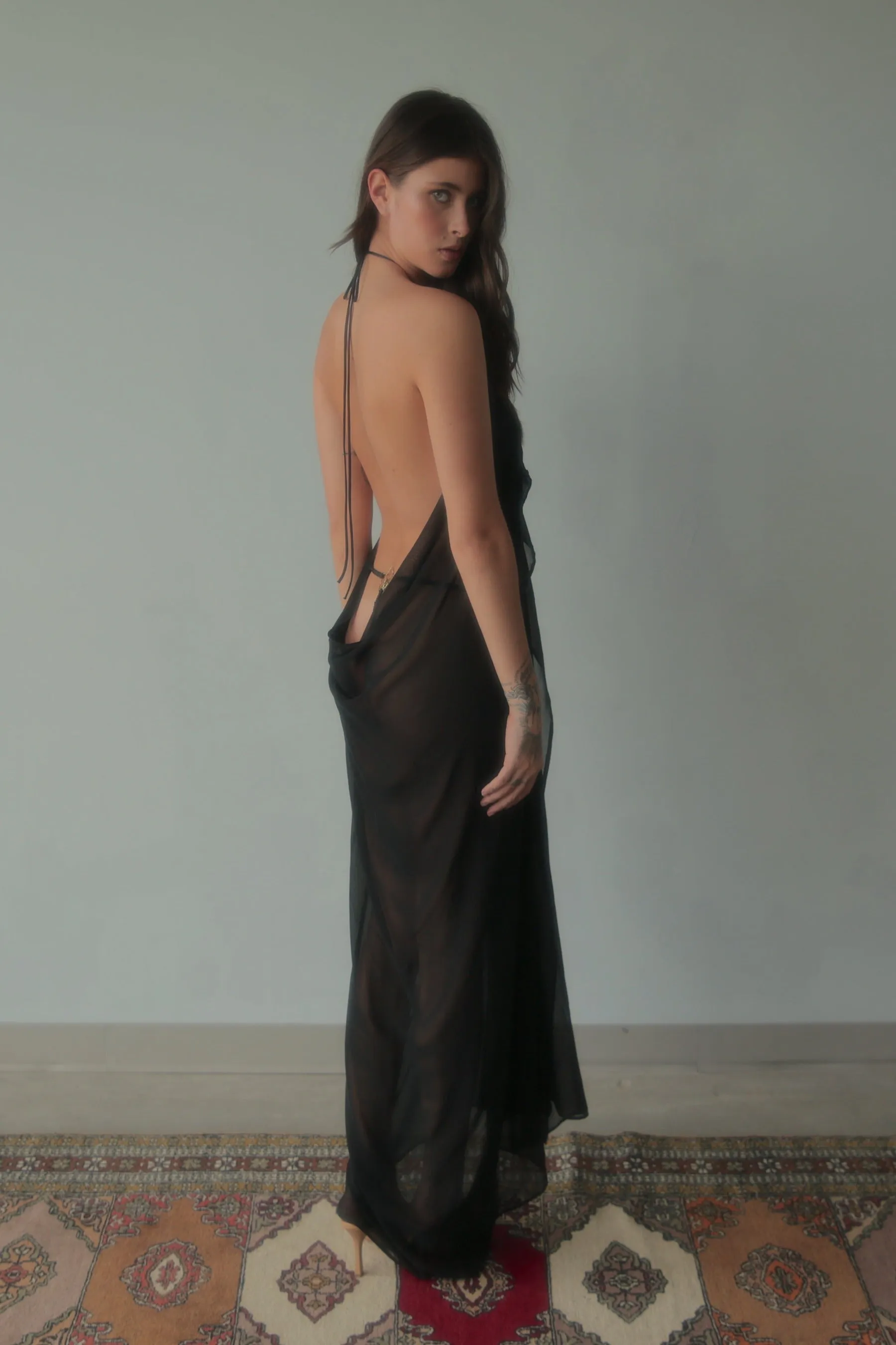 Silk Halter Dress sold by Kat Zarra product image thumbnail 5