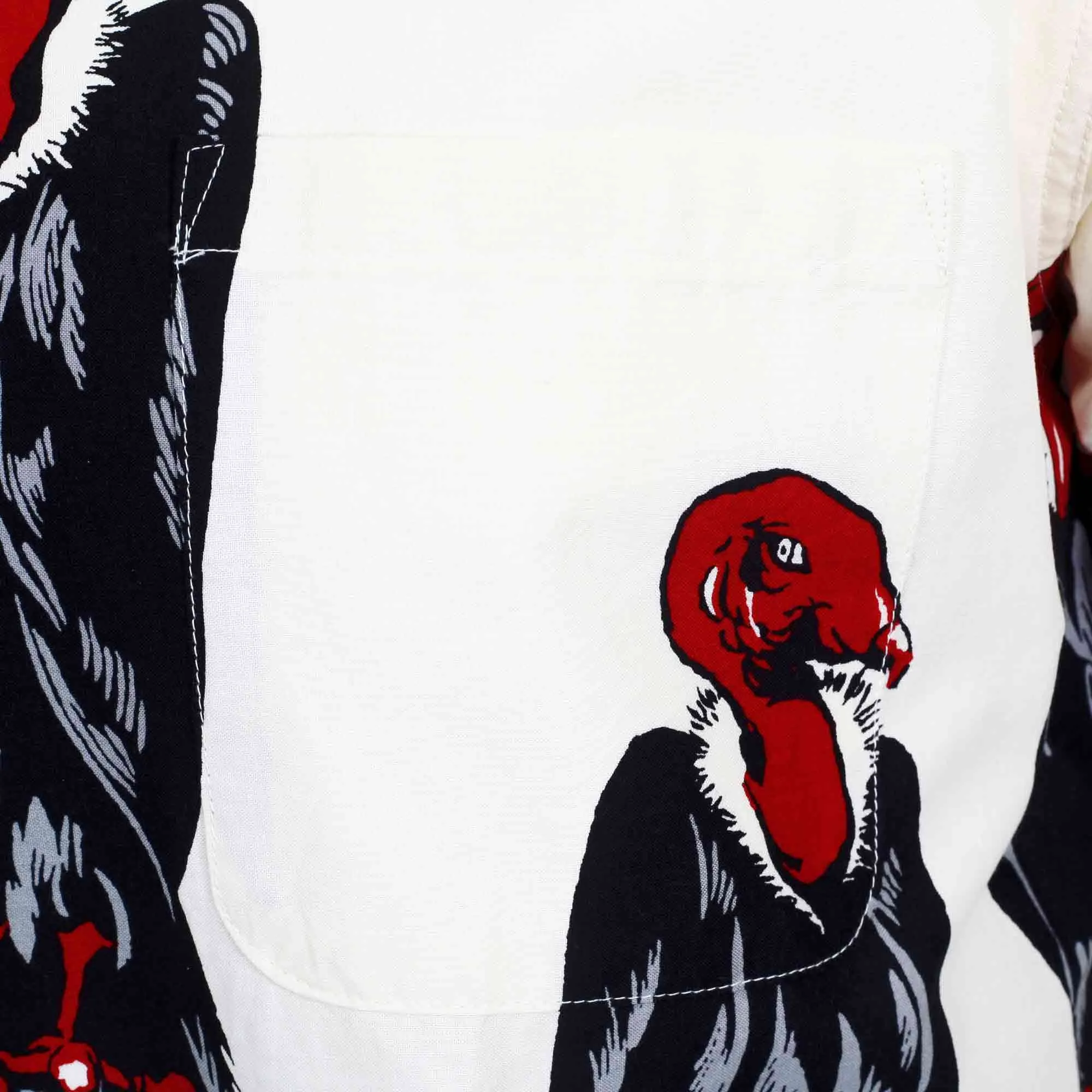 Condor Printed Broad Cotton SH38120 Off White Hawaiian Shirt SoH10096 sold by Sugar Cane product image thumbnail 5