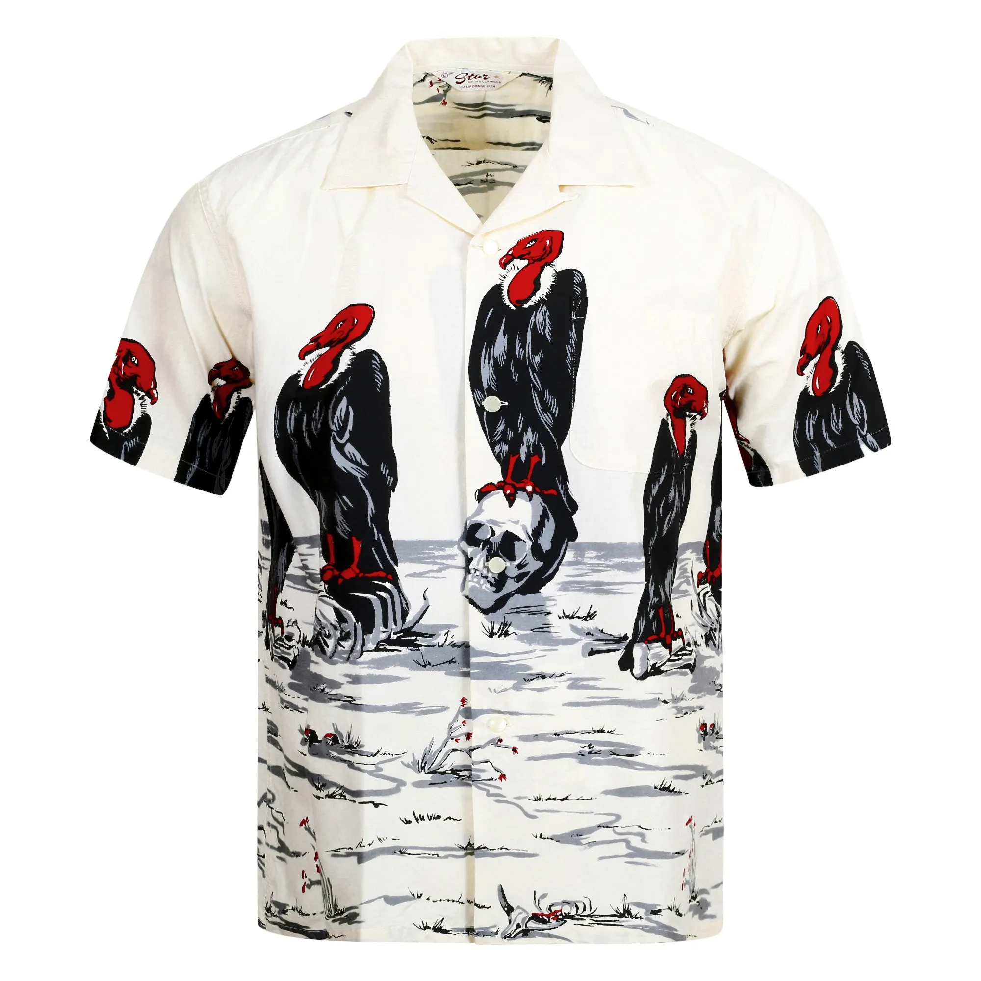 Condor Printed Broad Cotton SH38120 Off White Hawaiian Shirt SoH10096 sold by Sugar Cane