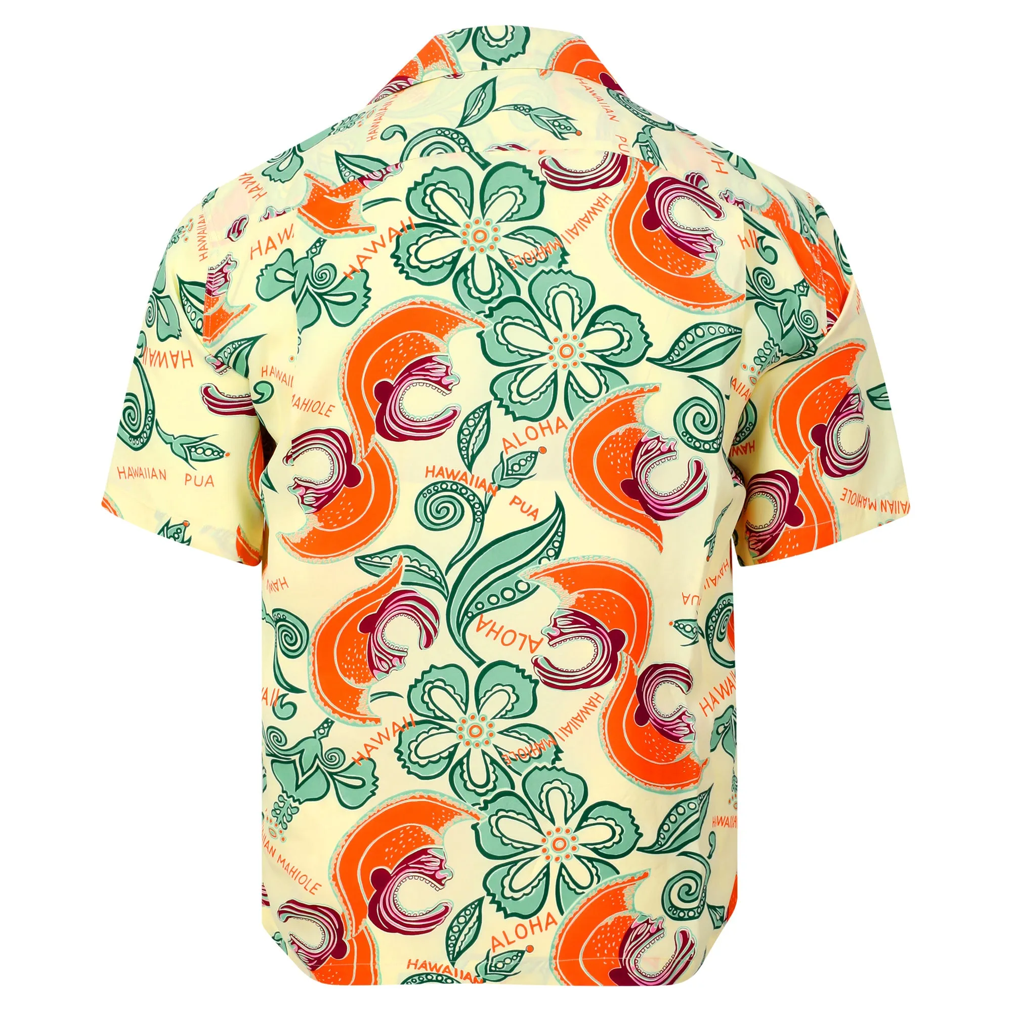 Mahiole Printed SS38333 Rayon Made Yellow Hawaiian Shirt SURF11098 sold by Sugar Cane product image thumbnail 2