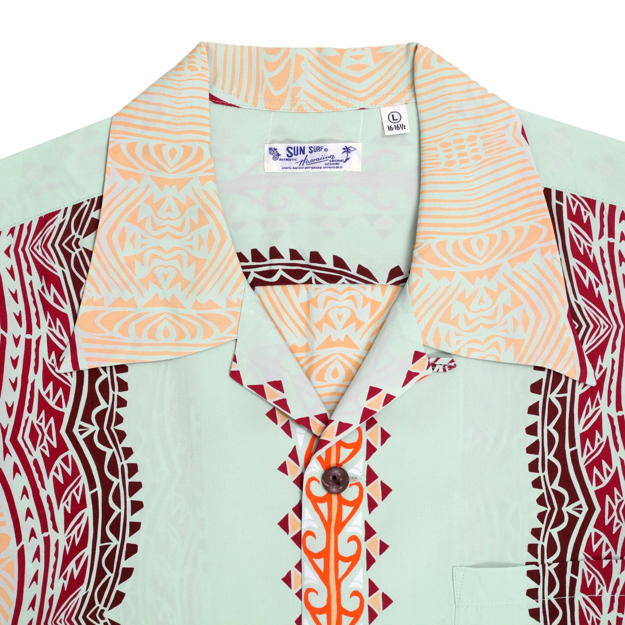 Traditional Tattoo Motif SS38046 Blue Rayon Hawaiian Shirt SURF10265 sold by Sugar Cane product image thumbnail 3