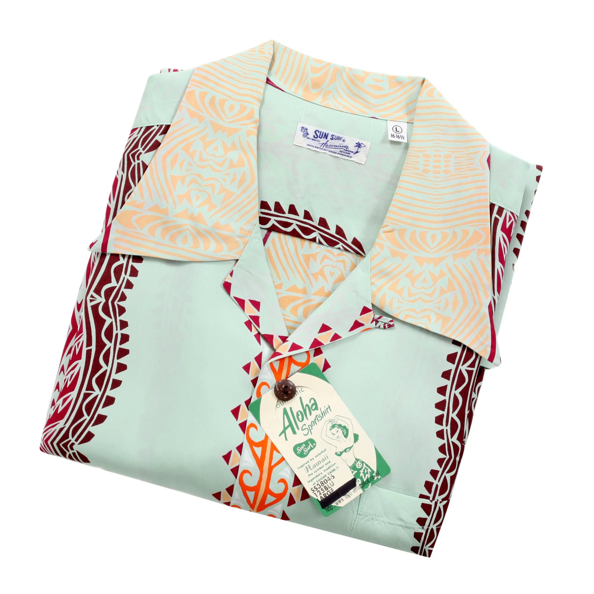 Traditional Tattoo Motif SS38046 Blue Rayon Hawaiian Shirt SURF10265 sold by Sugar Cane product image thumbnail 5