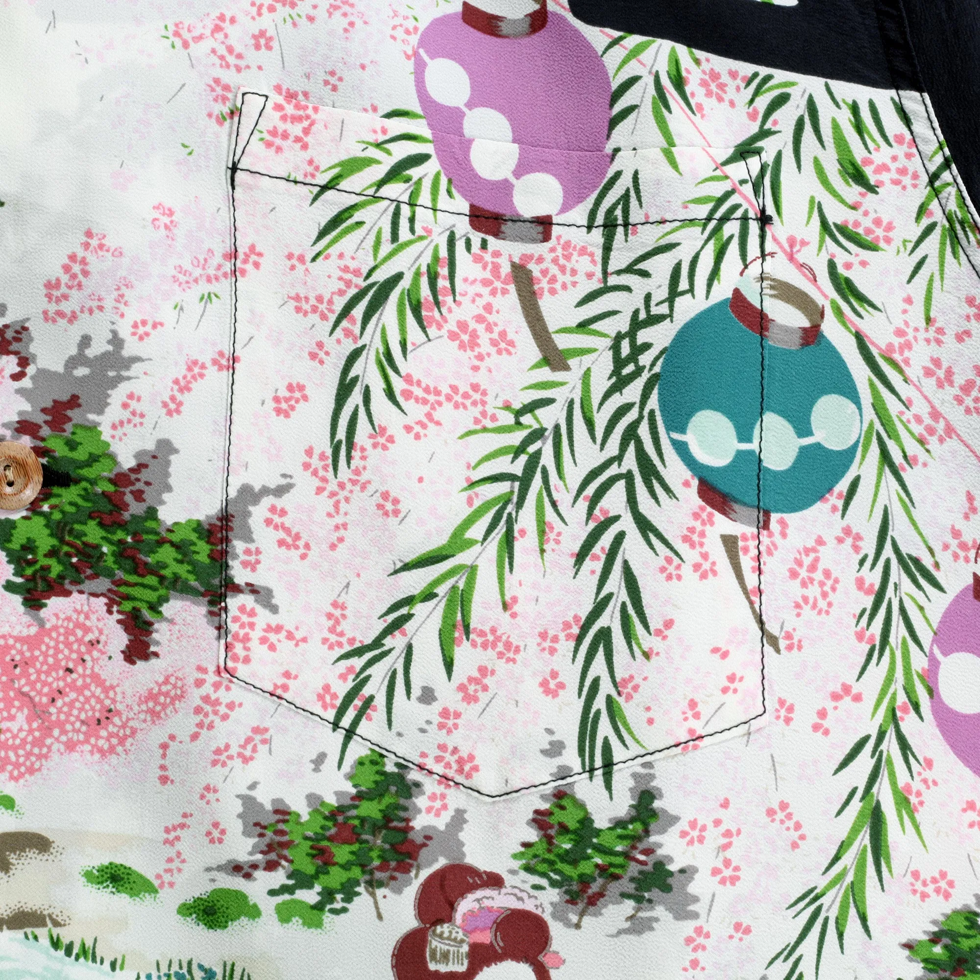 Black SS38030 Old Japanese Scenery Printed Hawaiian Shirt SURF10086 sold by Sugar Cane product image thumbnail 4