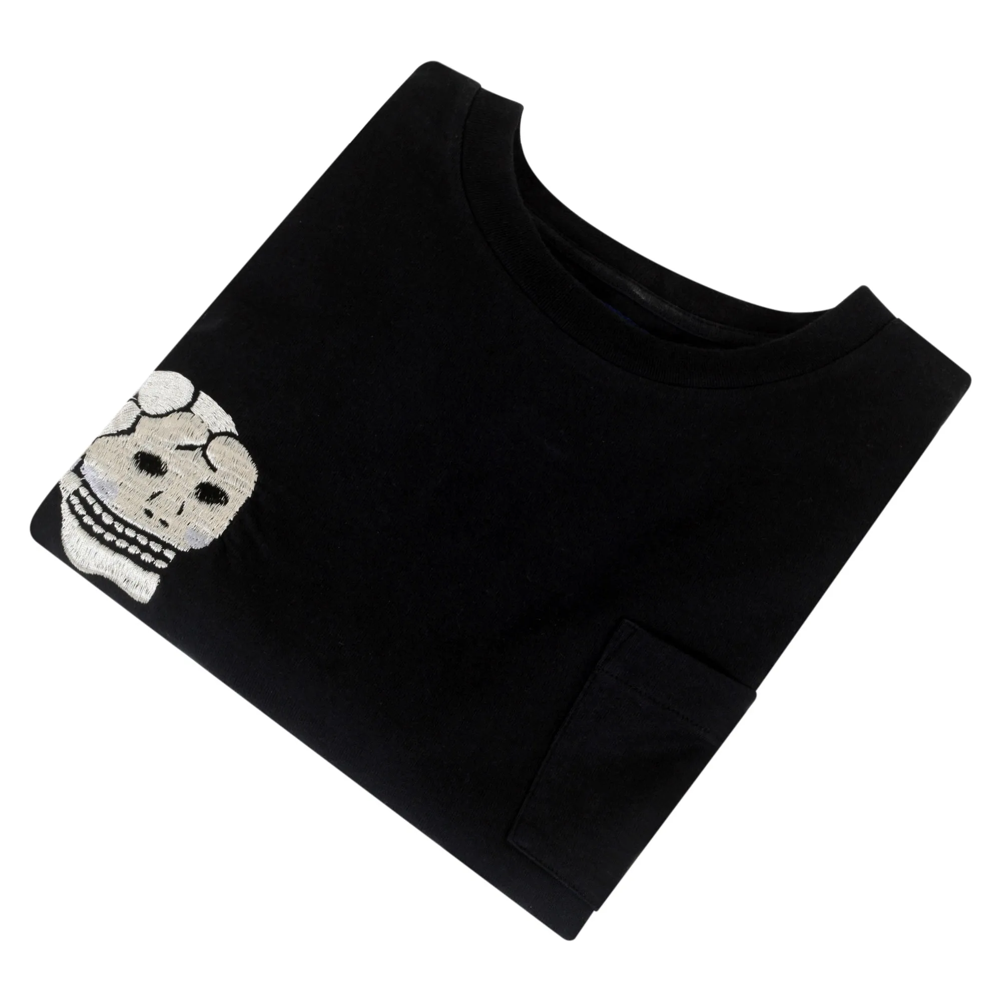 Skull and Snake Embroidered TT78244 Crew Neck Black T-shirt TT10076 sold by Sugar Cane product image thumbnail 5