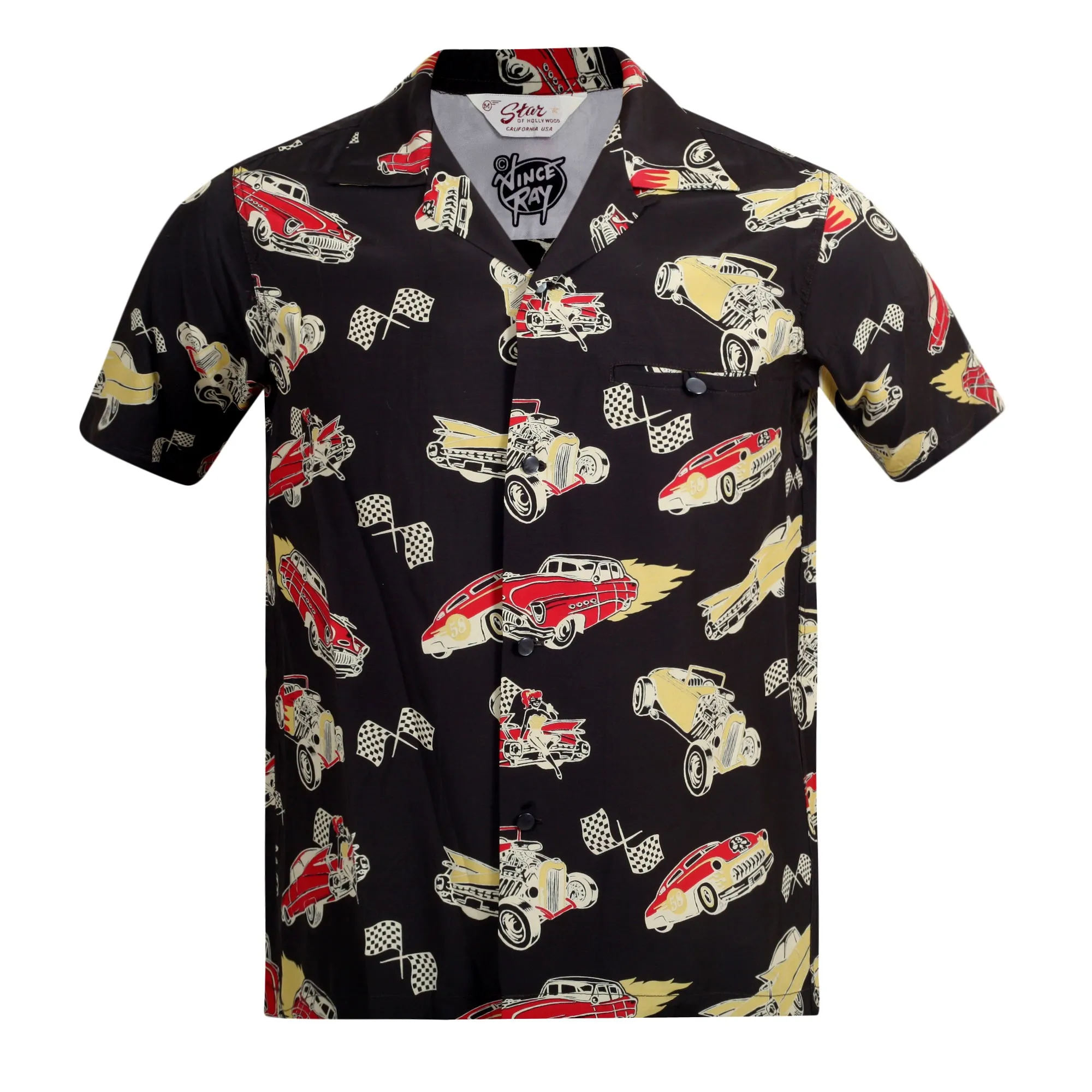 Hot Rod by Vince Ray SH37590 Star of Hollywood Black Shirt SoH9372 sold by Sugar Cane