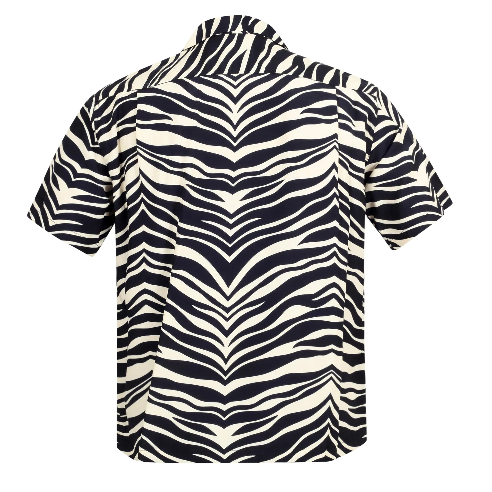 Short Sleeve SH37879 Rayon Zebra Printed Black Hawaiian Shirt SoH8663 sold by Sugar Cane product image thumbnail 2