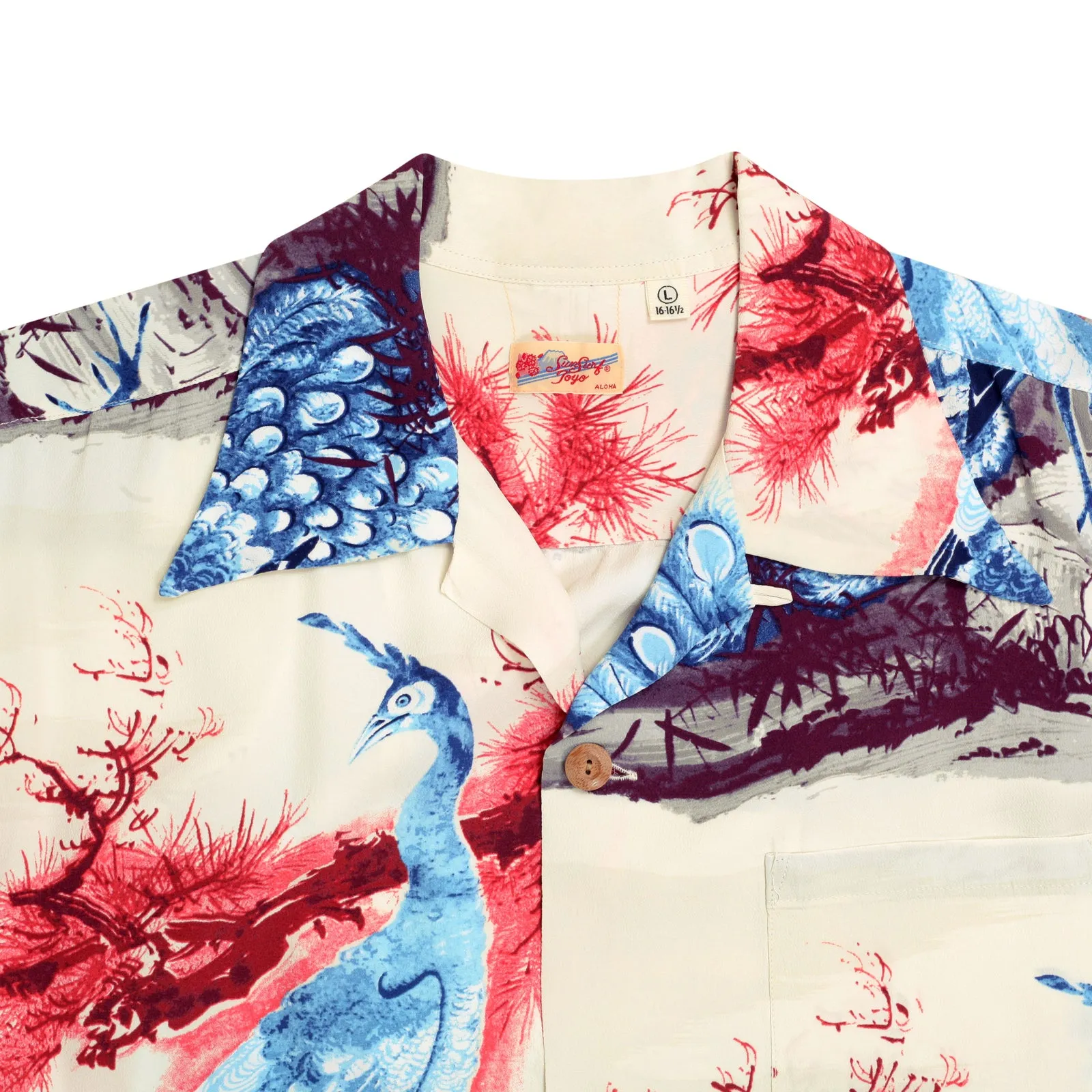 Pikake Symbol of Hawaii Printed SS37793 Beige Hawaiian Shirt SURF8594 sold by Sugar Cane product image thumbnail 4