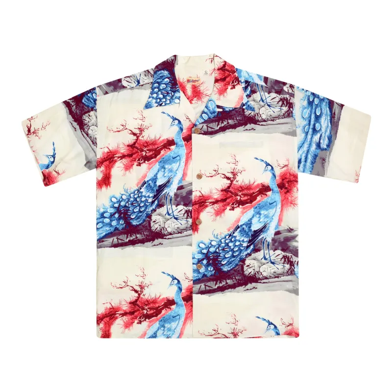 Pikake Symbol of Hawaii Printed SS37793 Beige Hawaiian Shirt SURF8594 made by SUNSURF