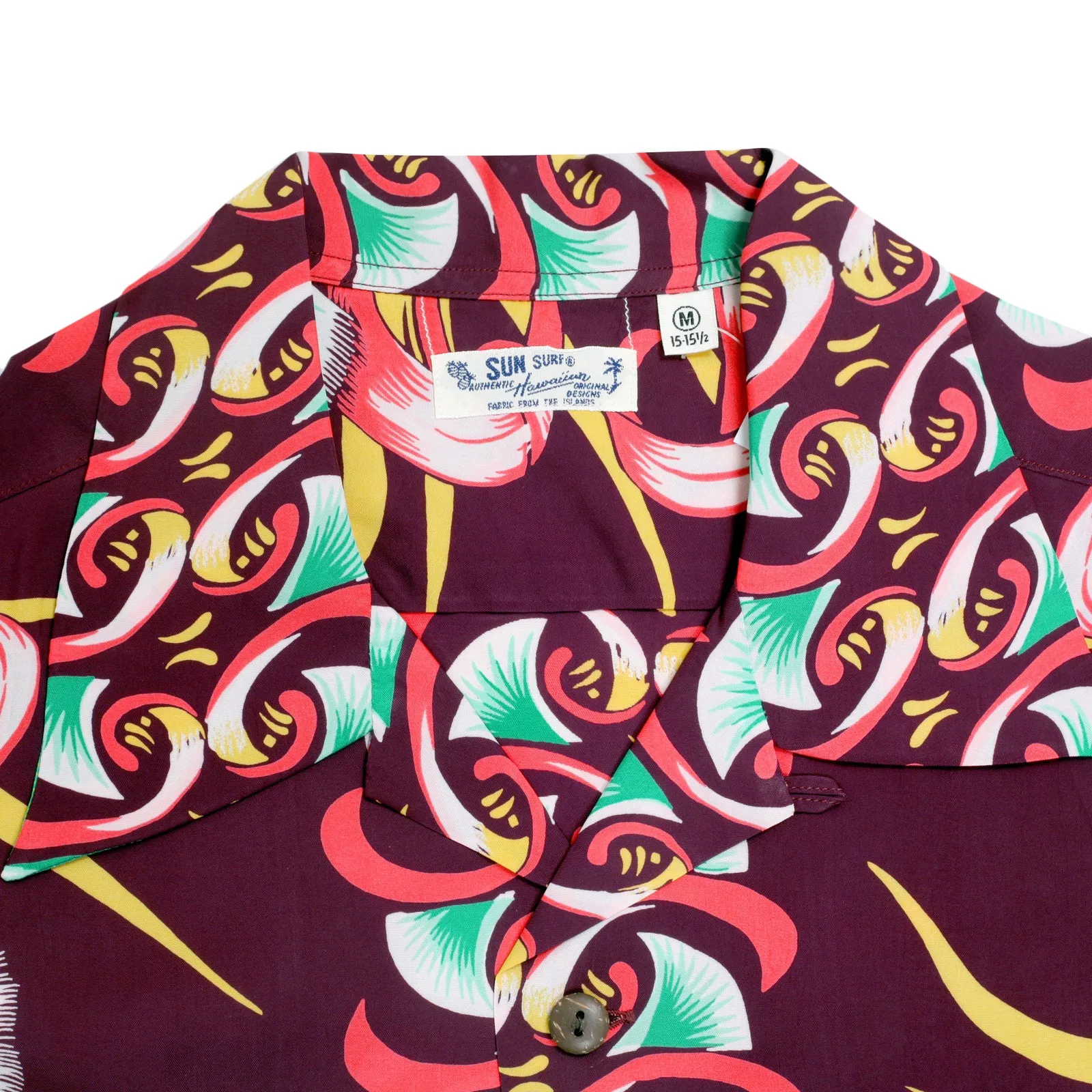 Aloha Bombax Tree Printed SS37793 Wine Rayon Hawaiian Shirt SURF7571 sold by Sugar Cane product image thumbnail 4