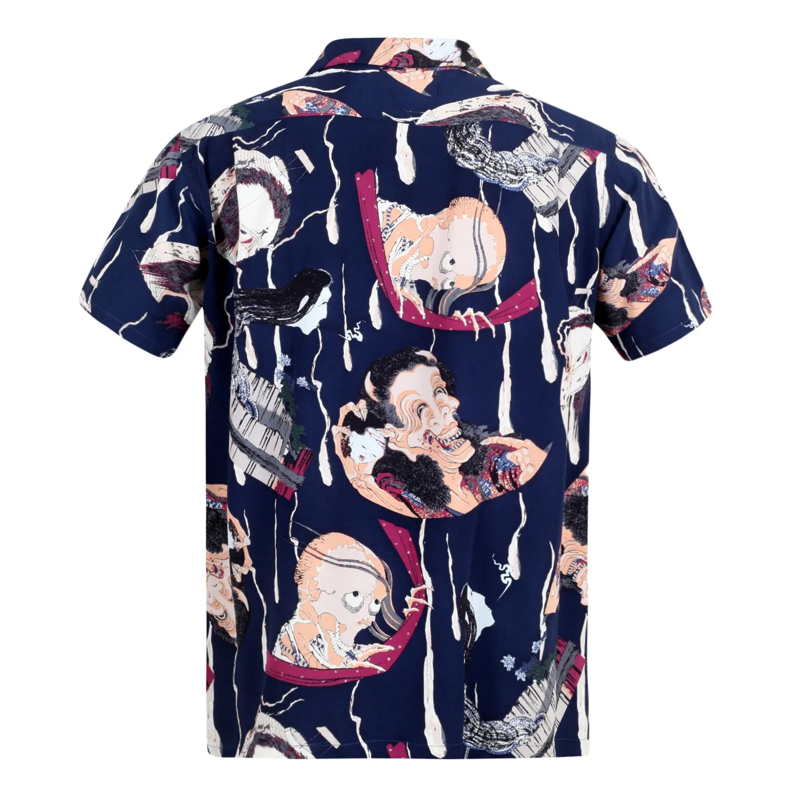 One Hundred Ghost Tales Printed SS37653 Navy Hawaiian Shirt SURF7543 sold by Sugar Cane product image thumbnail 3