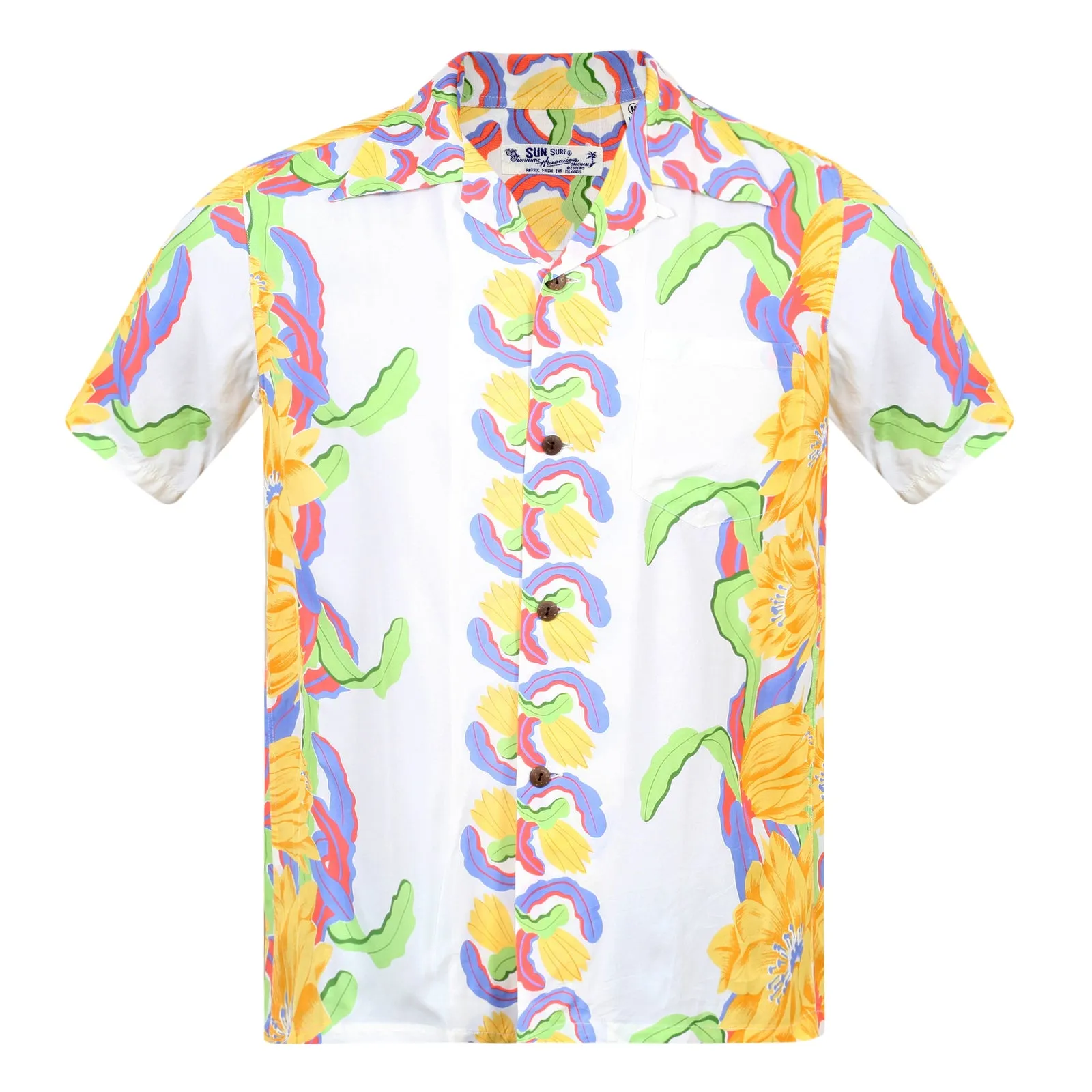 Night Blooming Cereus Printed SS33876 White Hawaiian Shirt SURF7568 sold by Sugar Cane product image thumbnail 2