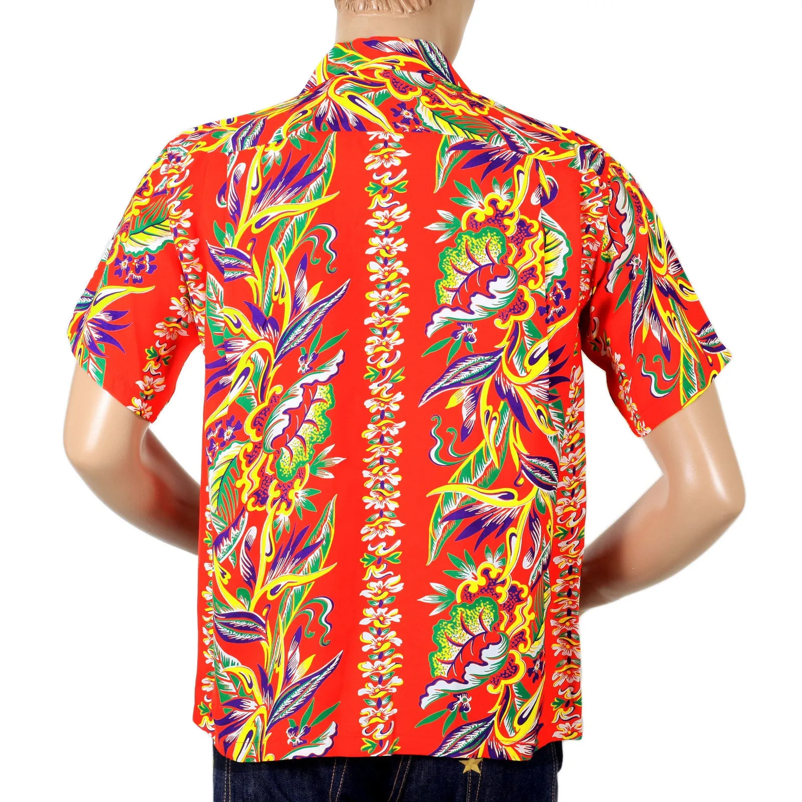 Mens Blessing of Nature Printed SS37468 Hawaiian Shirt in Red SURF7536 sold by Sugar Cane product image thumbnail 5