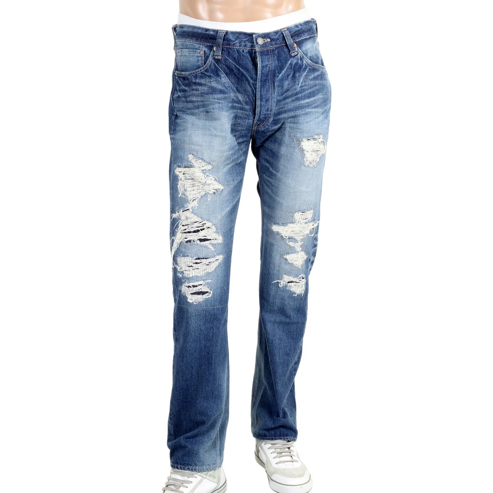 Slim Fit One Star 10 Year Aged SC41501R 14oz Distressed Jeans CANE6511 sold by Sugar Cane product image thumbnail 3
