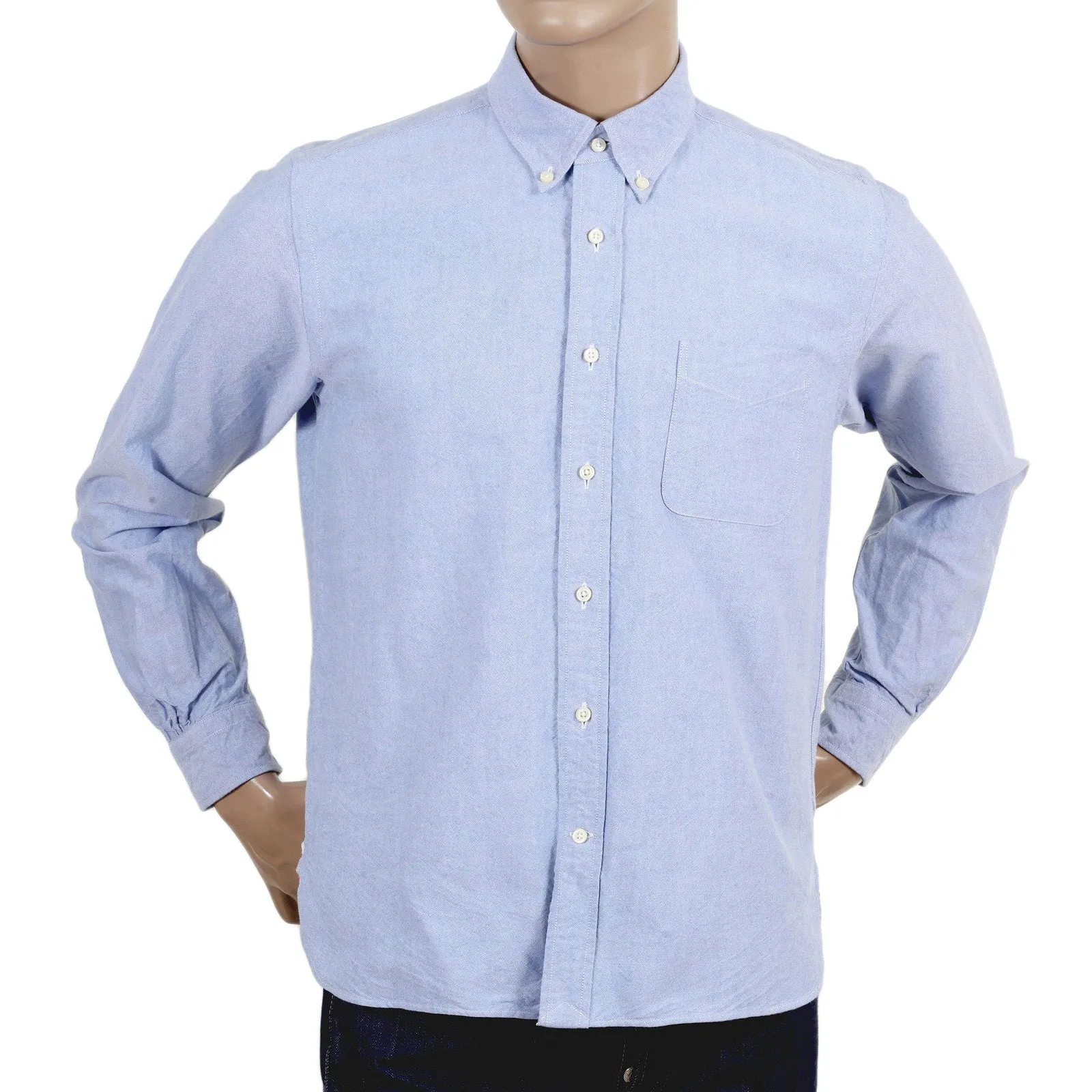 One Wash Cotton SC26475A Oxford Long Sleeve Light Blue Shirt CANE4472 sold by Sugar Cane product image thumbnail 2