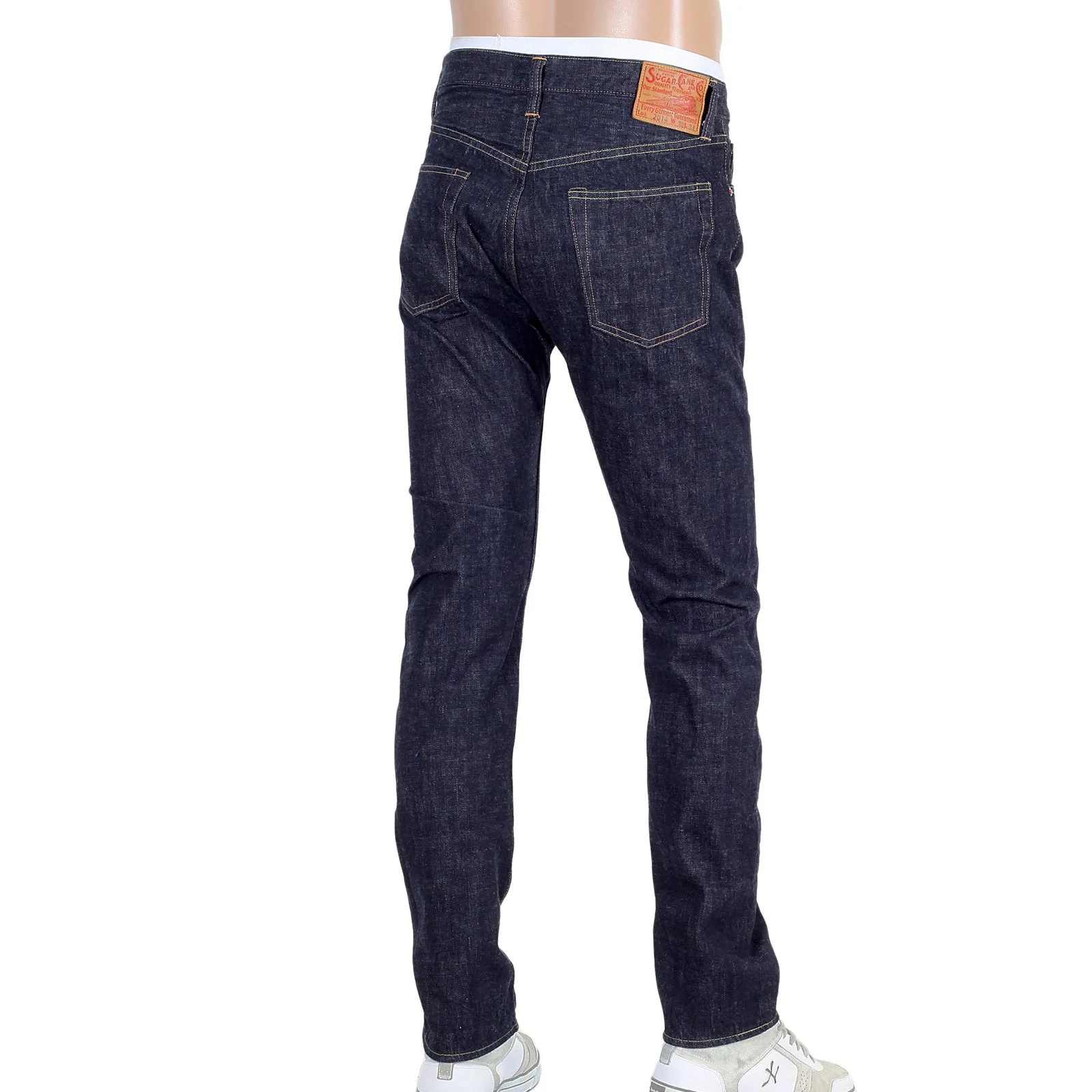 Navy Slim Fit SC42014A Lower Rise 12oz One Wash Denim Jeans CANE4444 sold by Sugar Cane