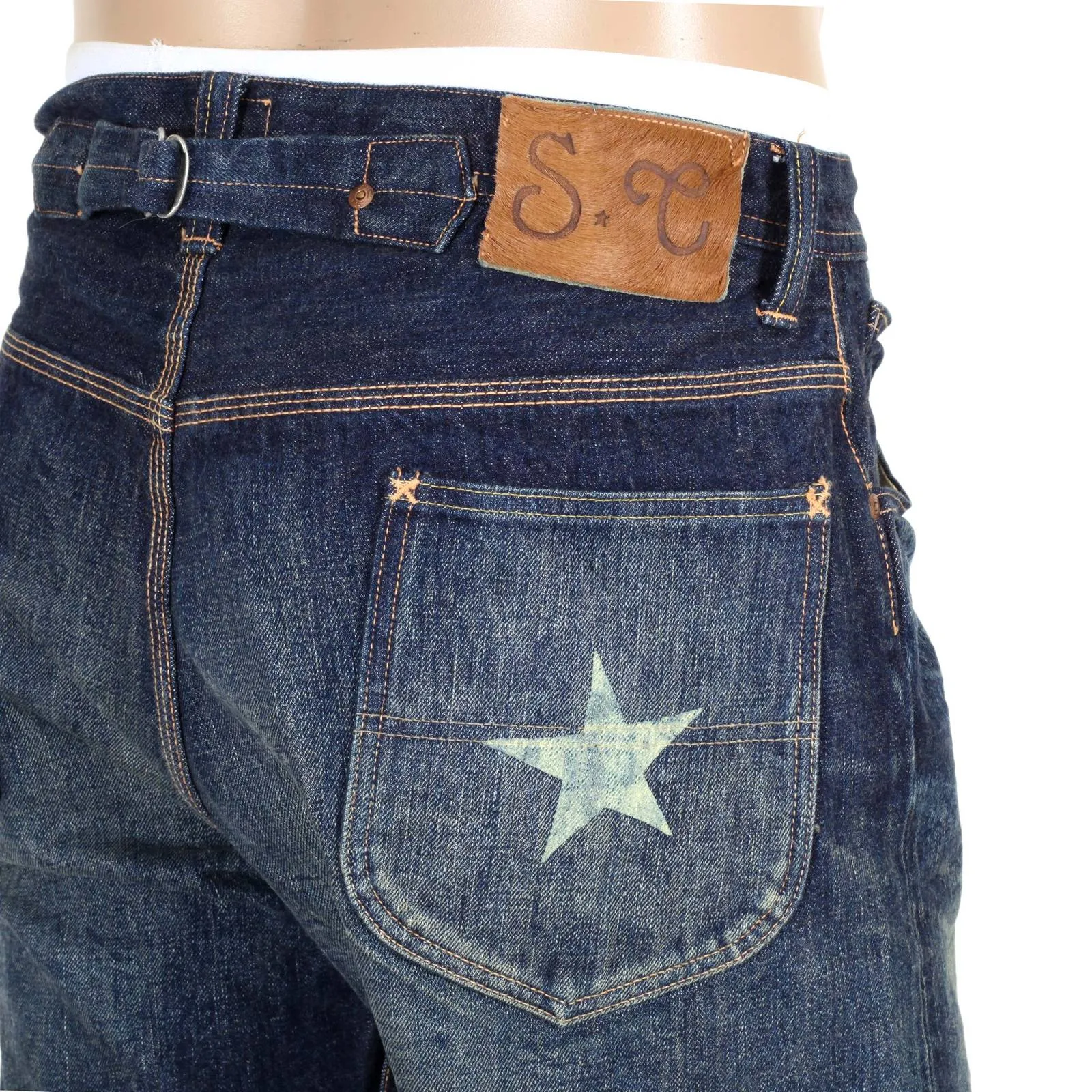 Navy Lone Star 13oz Vintage SC41111H Hard Wash Denim Jeans CANE1333 sold by Sugar Cane product image thumbnail 5