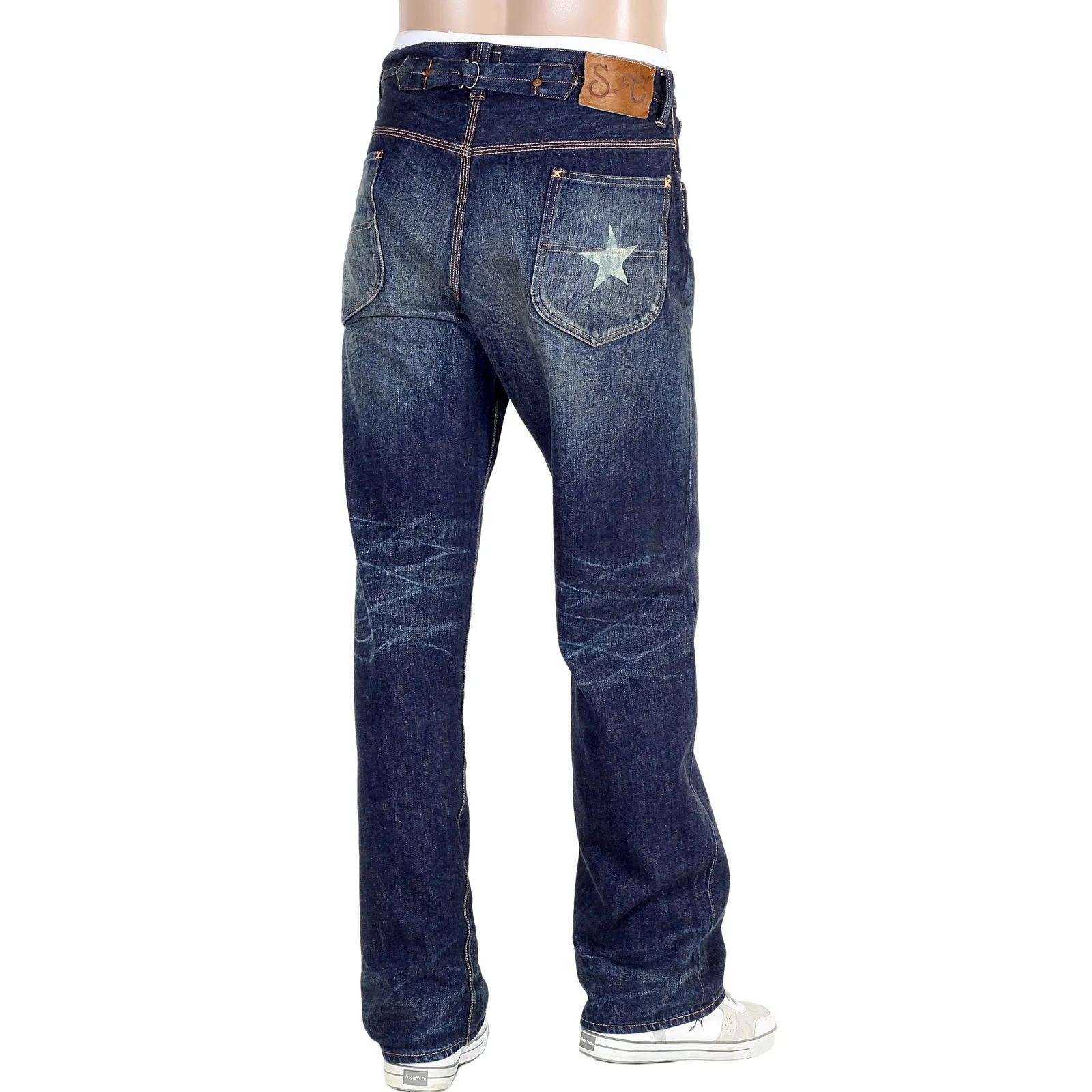 Navy Lone Star 13oz Vintage SC41111H Hard Wash Denim Jeans CANE1333 sold by Sugar Cane