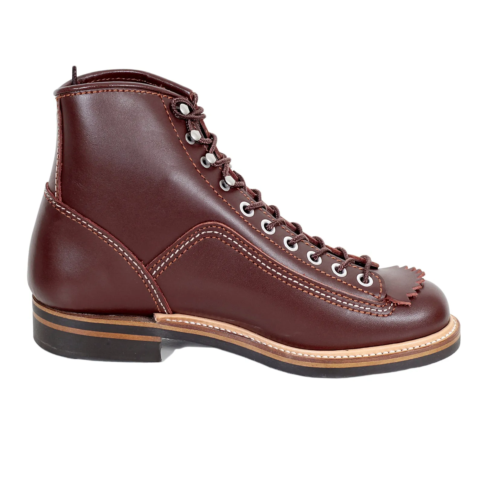 Brown Leather Calf F01615 High Lace Up Carpenter Work Boots CANE4450 sold by Sugar Cane product image thumbnail 5