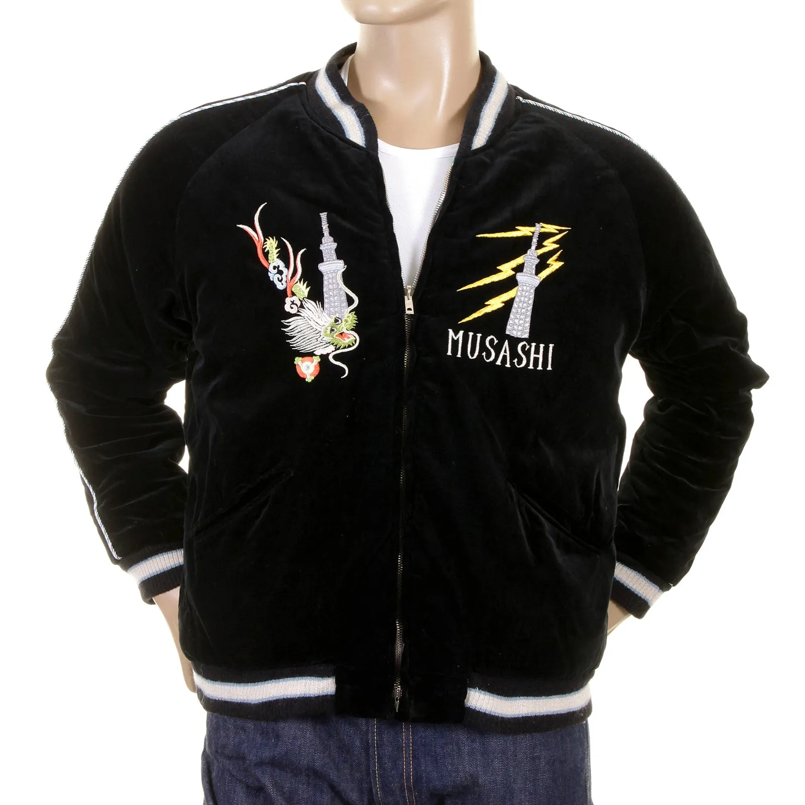 Tokyo Musashi Dragon Embroidered TT12420 Black Suka Jacket TOYOSC1084A sold by Sugar Cane product image thumbnail 2