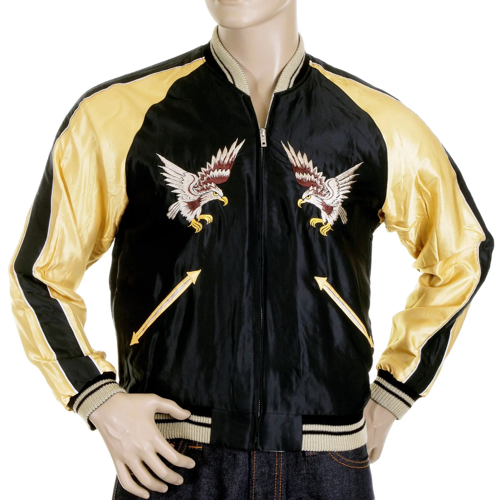 Reversible USA Eagle TT11781 Black and Gold Suka Jacket TOYOSC4232 sold by Sugar Cane product image thumbnail 2