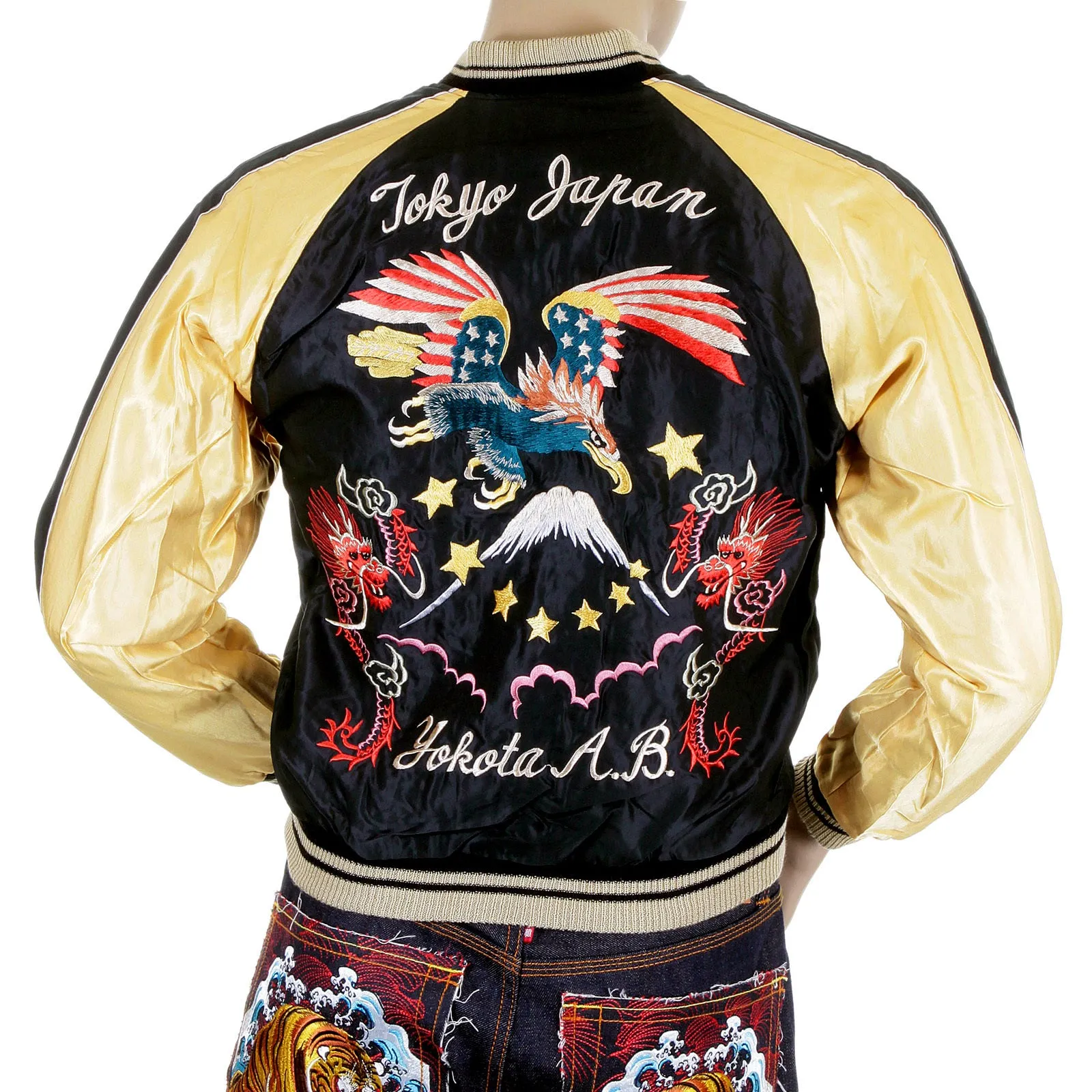 Reversible USA Eagle TT11781 Black and Gold Suka Jacket TOYOSC4232 sold by Sugar Cane