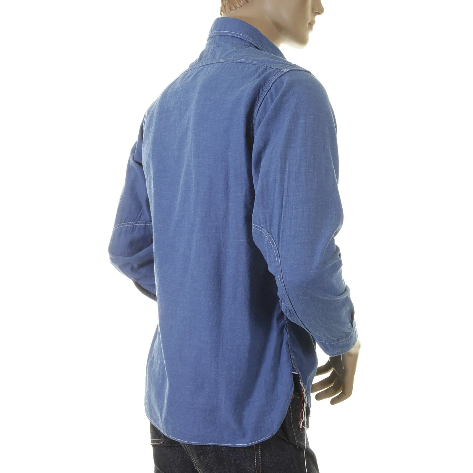 Sugar Cane VAT DYE blue chambray SC25513 work shirt CANE2017 sold by Sugar Cane product image thumbnail 4