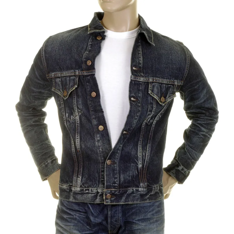 Vintage Lone Star 14oz Dark Hard Wash SC11901H Denim Jacket CANE2822 sold by Sugar Cane