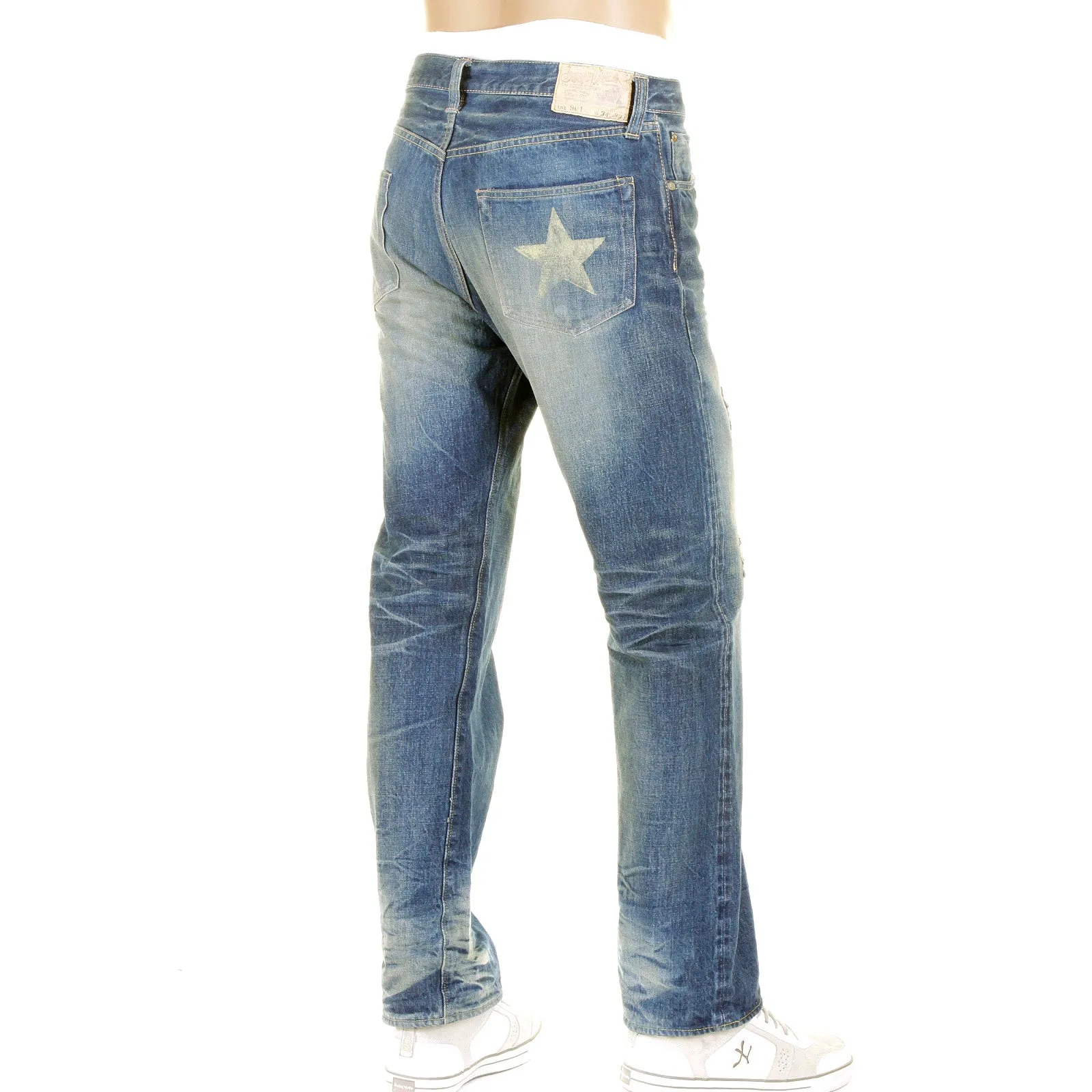 Faded Blue 14oz Lone Star SC40901R Selvedge Denim Jeans CANE2105 sold by Sugar Cane