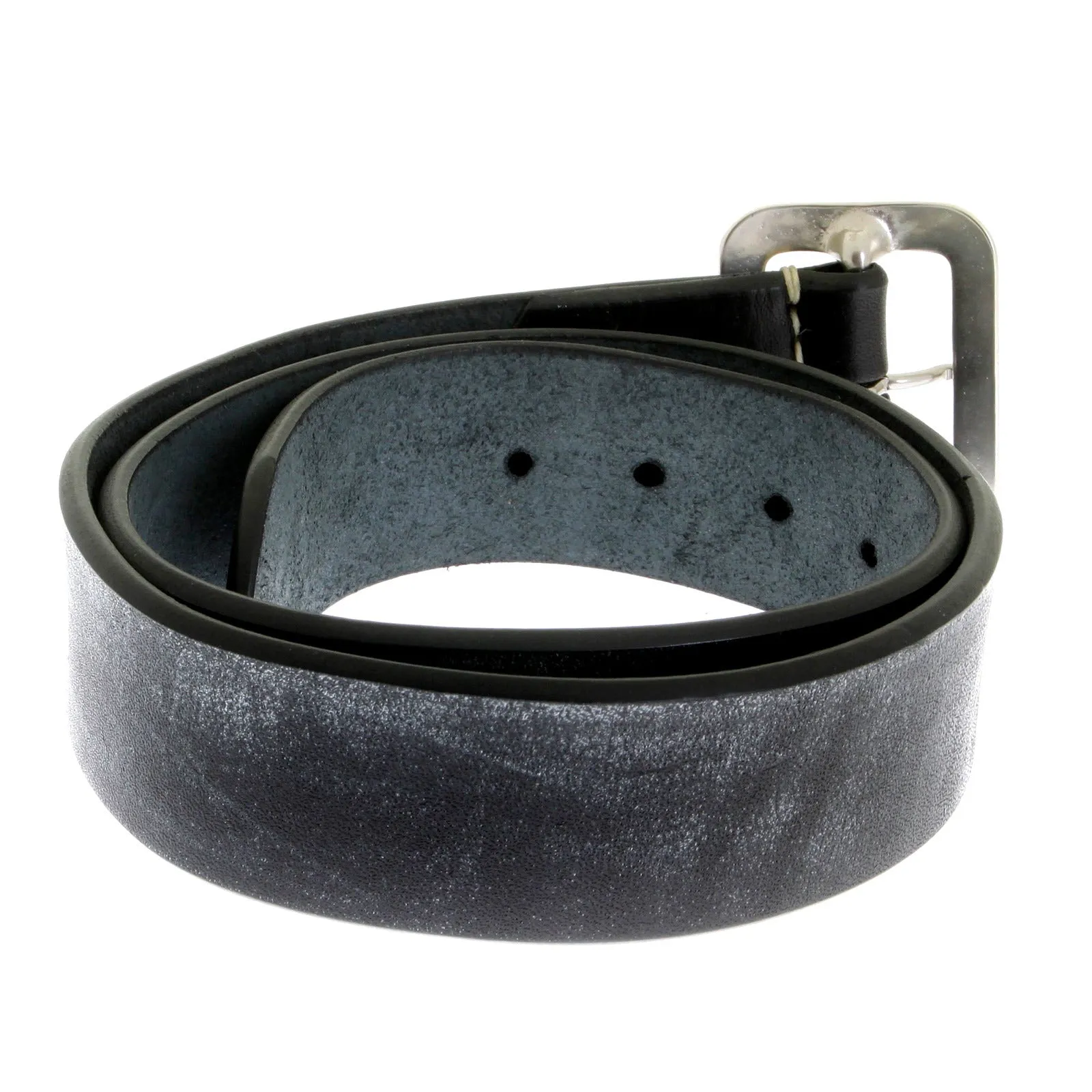 Vintage Black Leather F01406 Casual Belt with Steel Buckle CANE1141 sold by Sugar Cane product image thumbnail 2