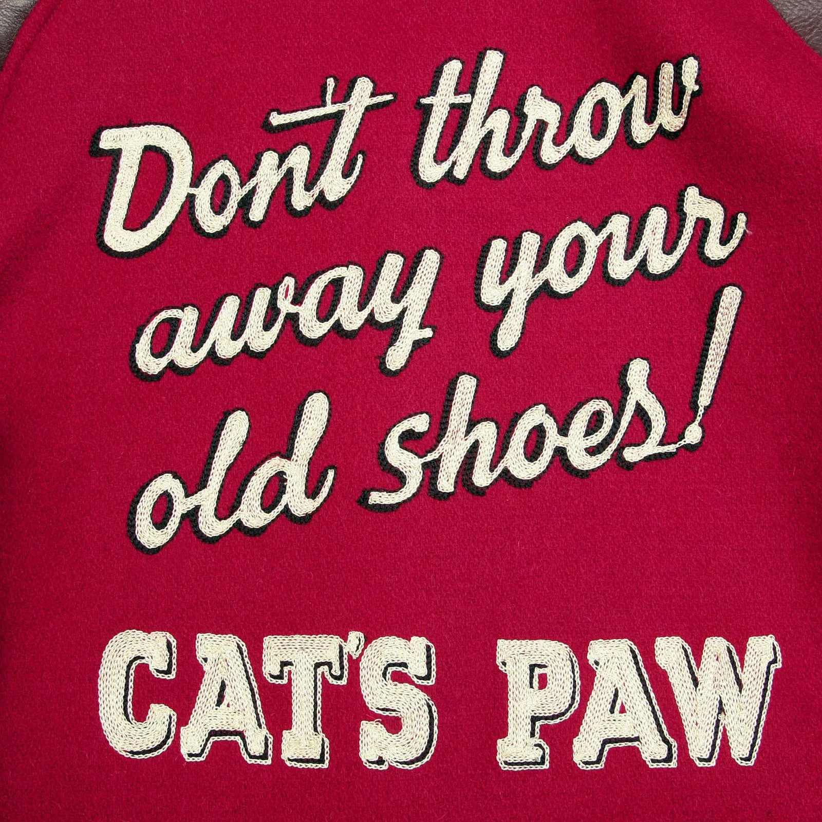 Cats Paw Embroidered WV11376 Raglan Sleeve Varsity Jacket WHIT3783 sold by Sugar Cane product image thumbnail 4
