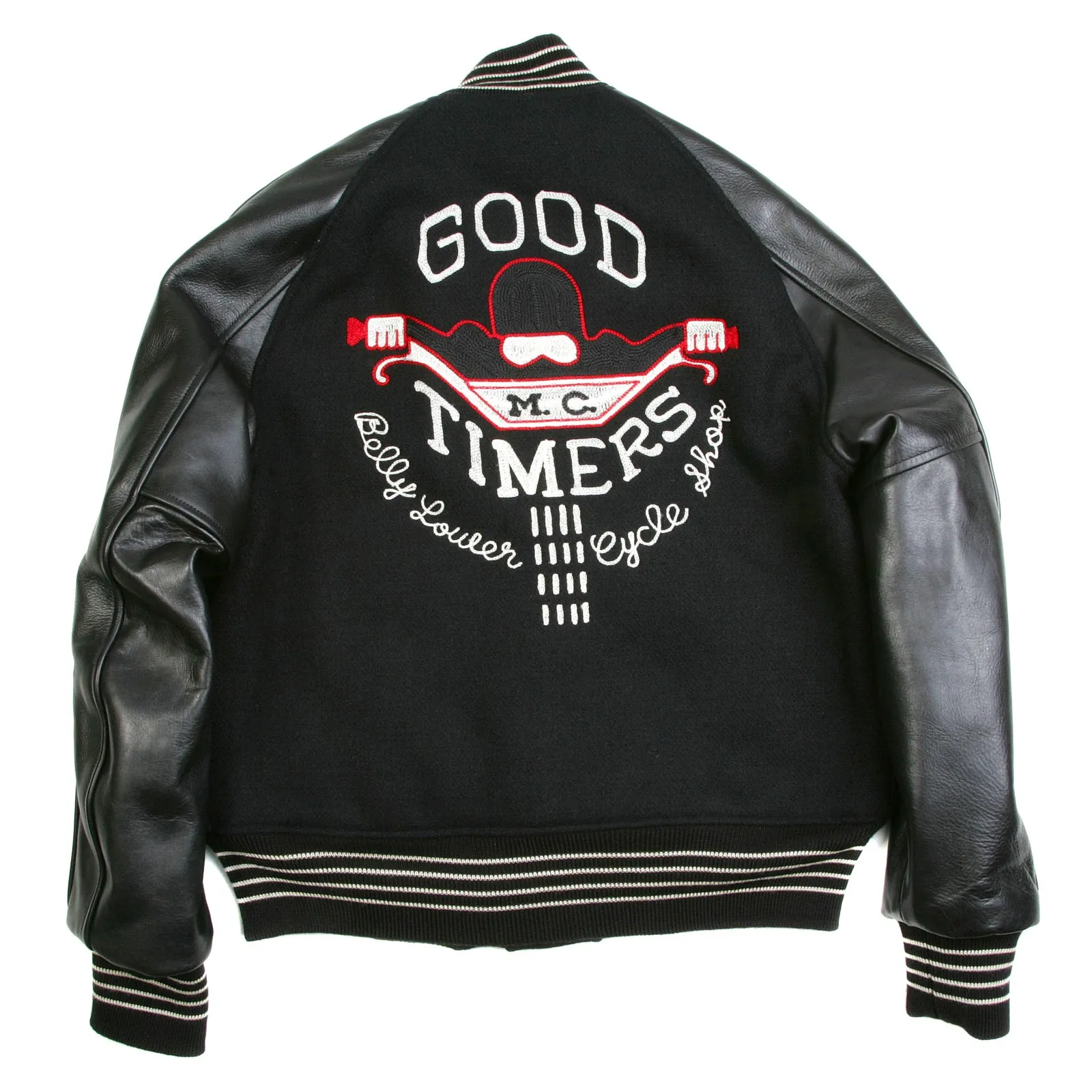 Good Timers Embroidered WV11376 Raglan Sleeve Varsity Jacket WHIT3782 sold by Sugar Cane product image thumbnail 2