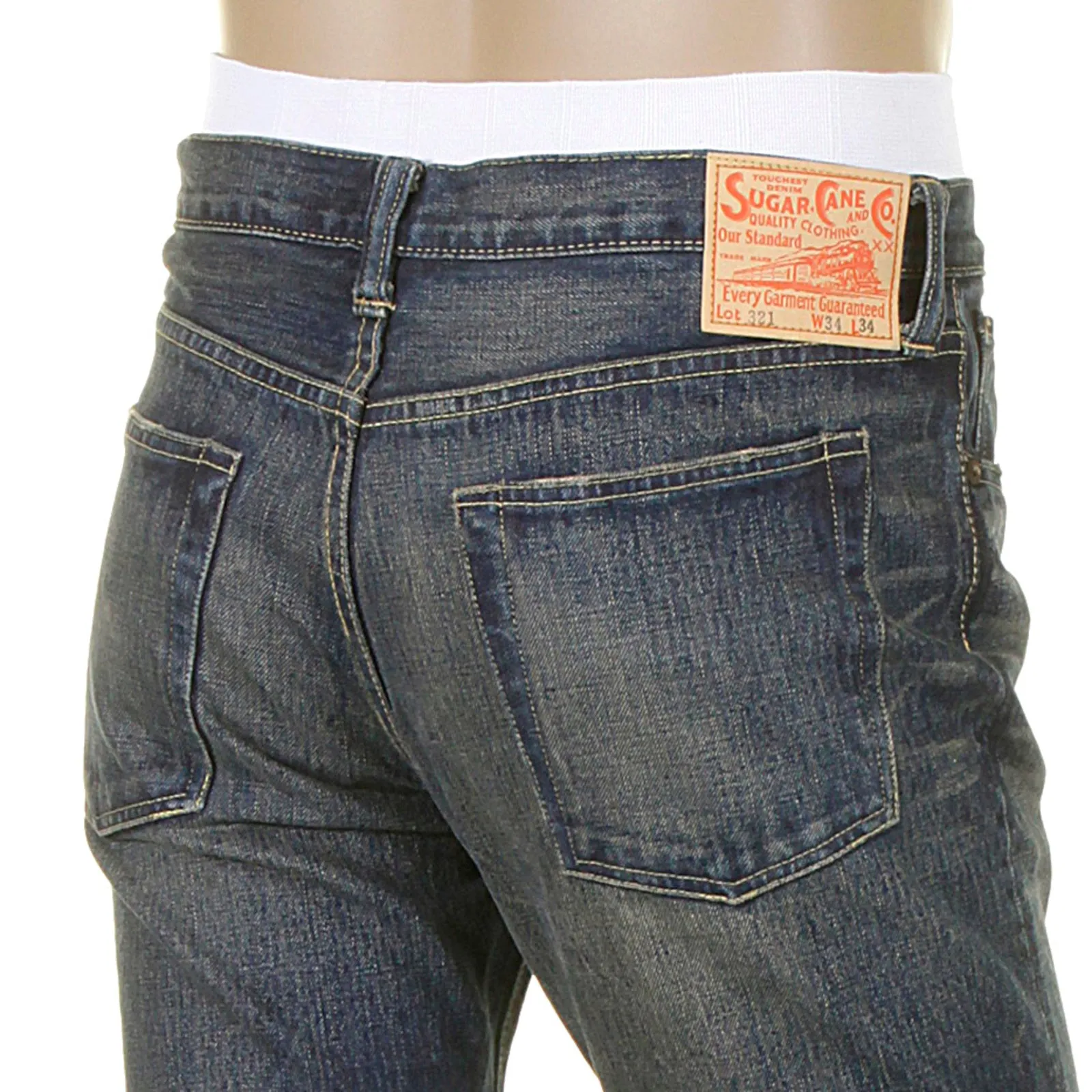 Vintage Boot Cut SC40321H Hard Wash Selvedge Denim Jeans CANE9030 sold by Sugar Cane product image thumbnail 5