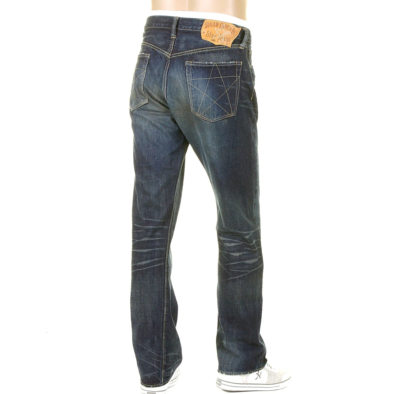 Union Star SC40065H Hard Dark Wash Selvedge Denim Jeans CANE9028 sold by Sugar Cane