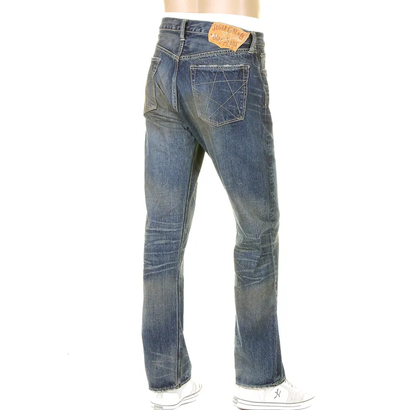 Union Star Hard Wash SC40065H Light Blue Selvedge Denim Jeans CANE9027 sold by Sugar Cane