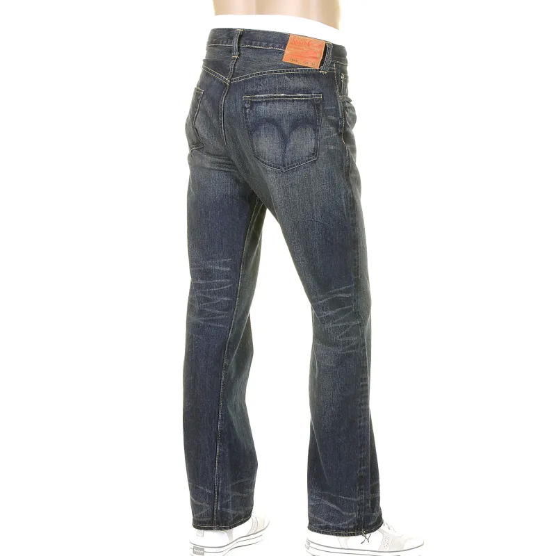 Vintage Cut Hard Wash SC41947H Dark Blue Selvedge Denim Jeans CANE5254 made by Sugar Cane