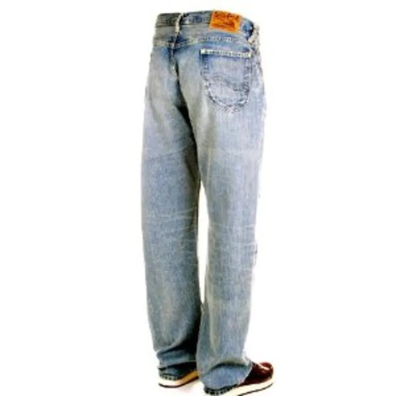 Vintage Hard Wash SC41945H Selvedge Denim Jeans in Light Blue CANE5247 sold by Sugar Cane