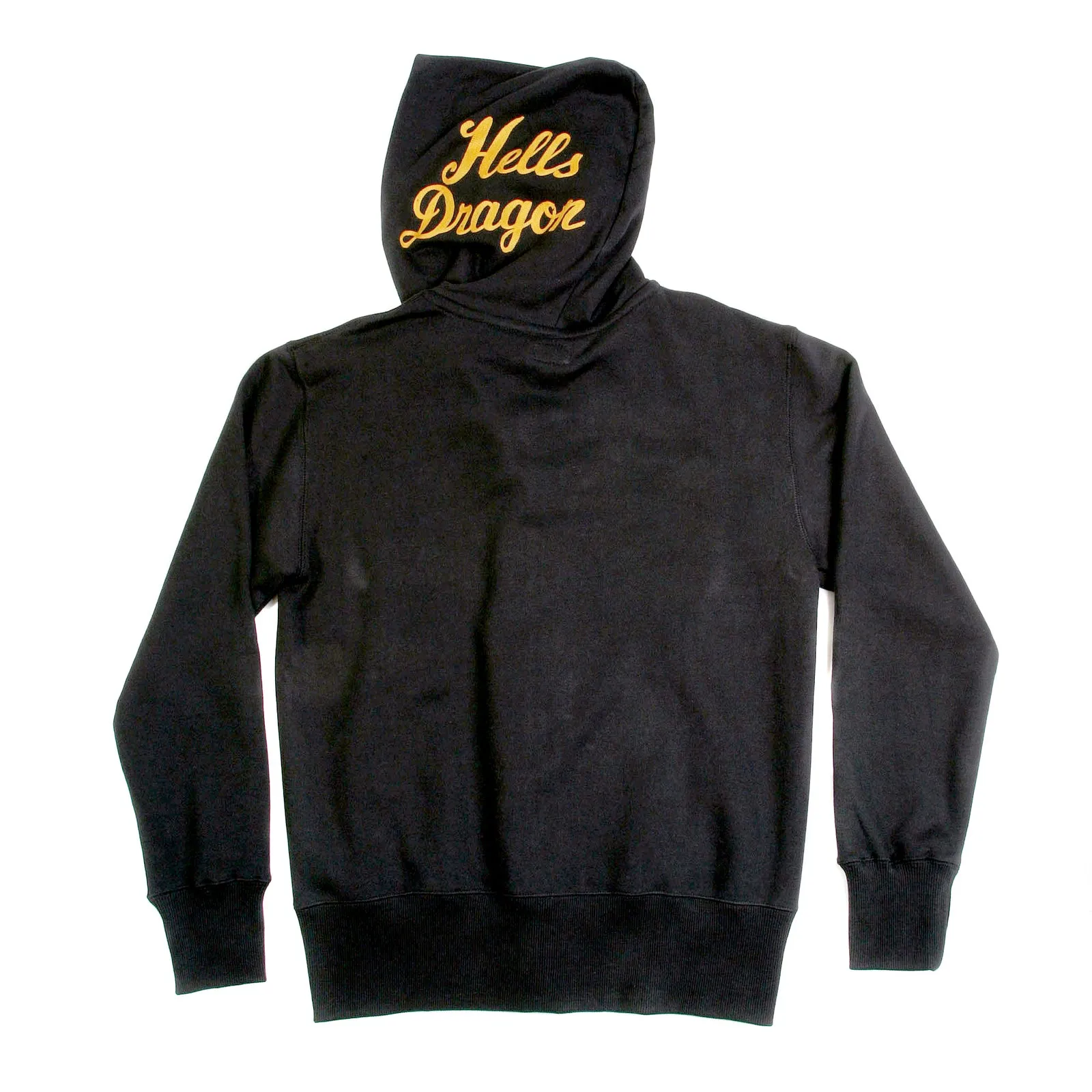 Slim Fit TT64244 Black Hoodie with Hells Dragon Embroidery CANE2849 sold by Sugar Cane product image thumbnail 3