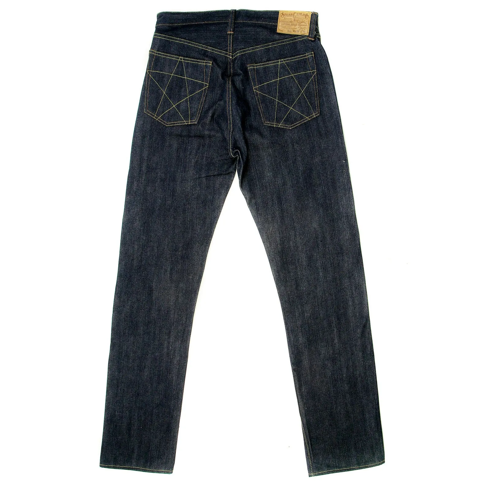 Navy Vintage Cut Non Wash SC40051N Selvedge Denim Jeans CANE0270 sold by Sugar Cane