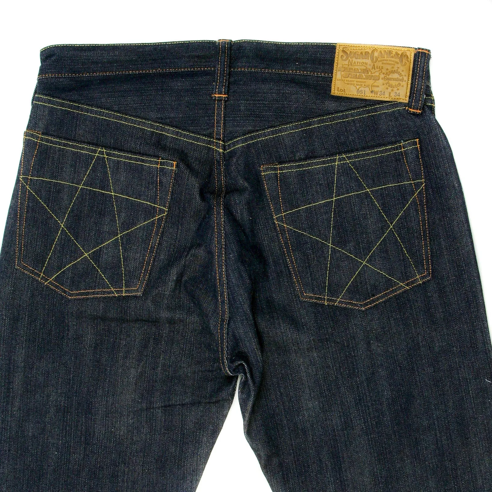 Navy Vintage Cut Non Wash SC40051N Selvedge Denim Jeans CANE0270 sold by Sugar Cane product image thumbnail 5