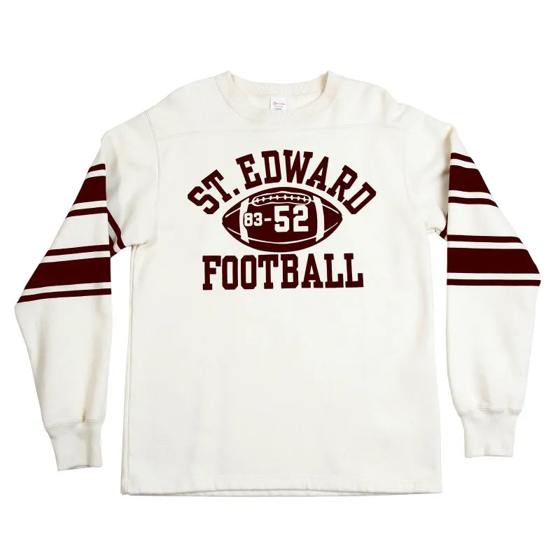 College Football Printed CH64089 Ecru Crew Neck Sweatshirt CANE2840 made by Sugar Cane