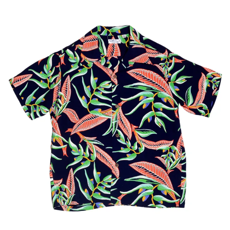Sun Surf Hawaiian Macintosh Ukulele Printed Wine Regular Fit Short Sleeved Shirt for Men SURF7534 made by SUNSURF