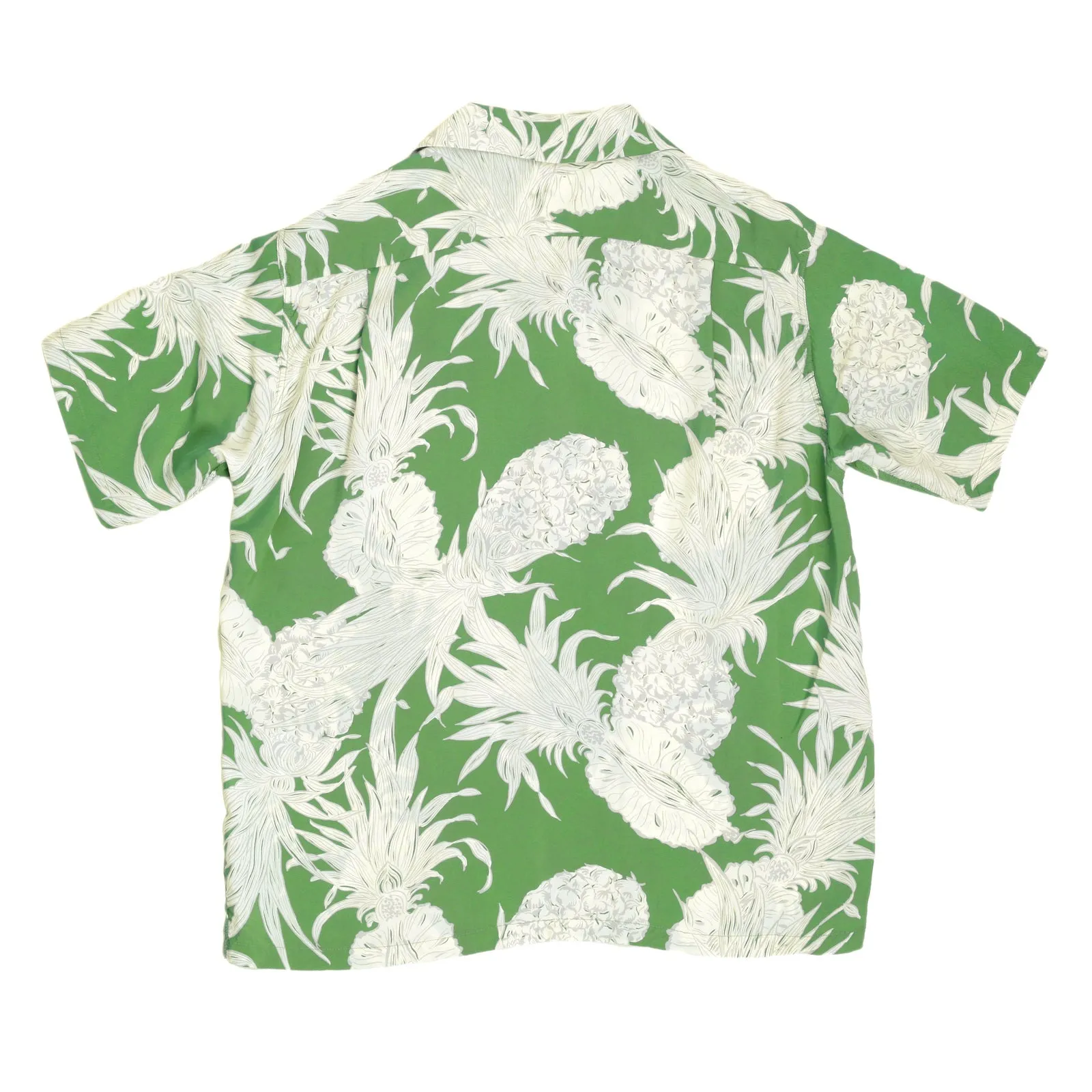Sun Surf Green Short Sleeve Regular Fit Hawaiian Shirt for Men with Grey Island Pineapple Print SURF7531 sold by Sugar Cane product image thumbnail 3
