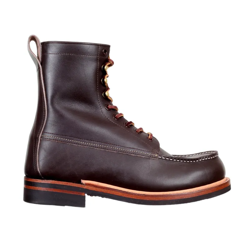 Mens Brown Leather Wood Cutter Lone Wolf Boots with Cats Paw Sole CANE5068 made by Sugar Cane