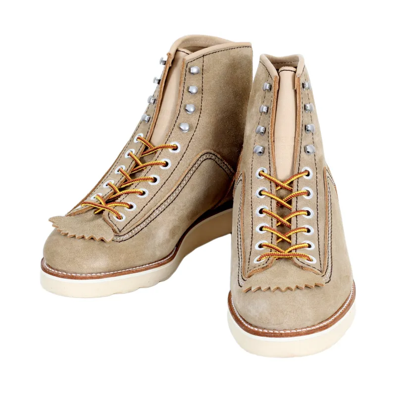 Mens Beige Suede Calf F01616 High Lace Up Hunter Work Boots CANE4474 made by Sugar Cane