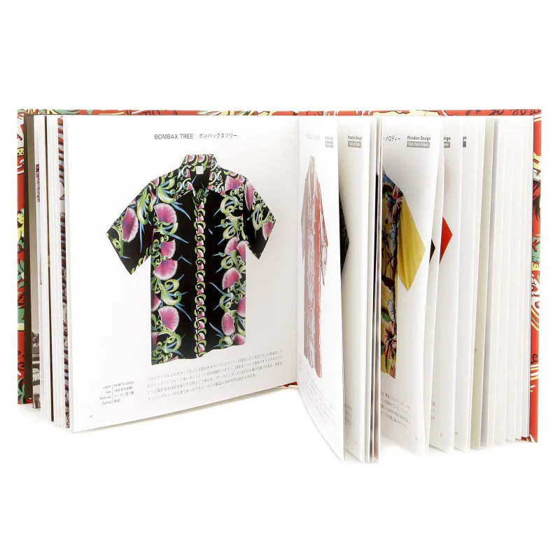 Limited Edition SS01881 Red F/Rayon Hawaiian Shirt Fabric Covered Hardback Aloha Project Image Book SURF2824E made by SUNSURF