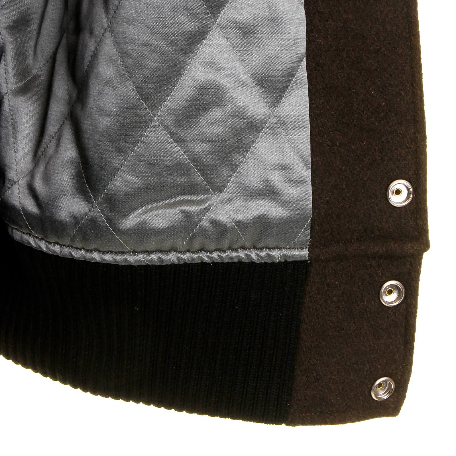 Whitesville Brown Wool Body Dark Cream Leather Sleeve WV12077 Regular Fit Flying Alligators Stadium Jacket CANE2101 sold by Sugar Cane product image thumbnail 2