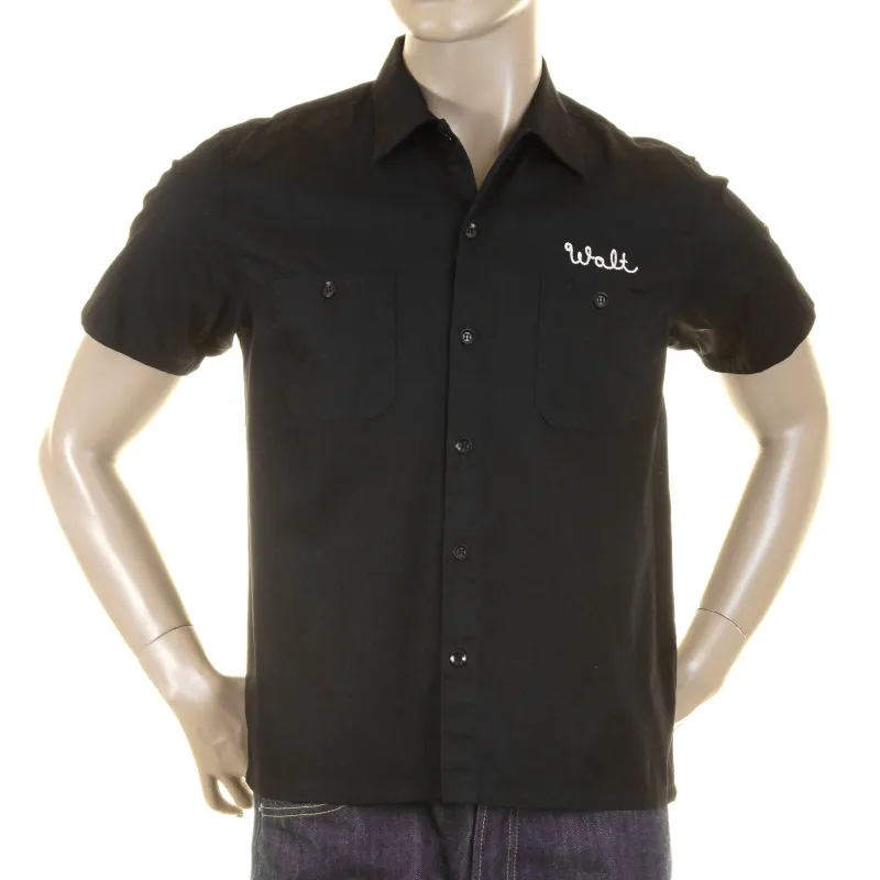 Sugarcane Mens SC35464 Short Sleeve Regular Fit Black Pleasure Valley Work Shirt CANE0246 made by Sugar Cane